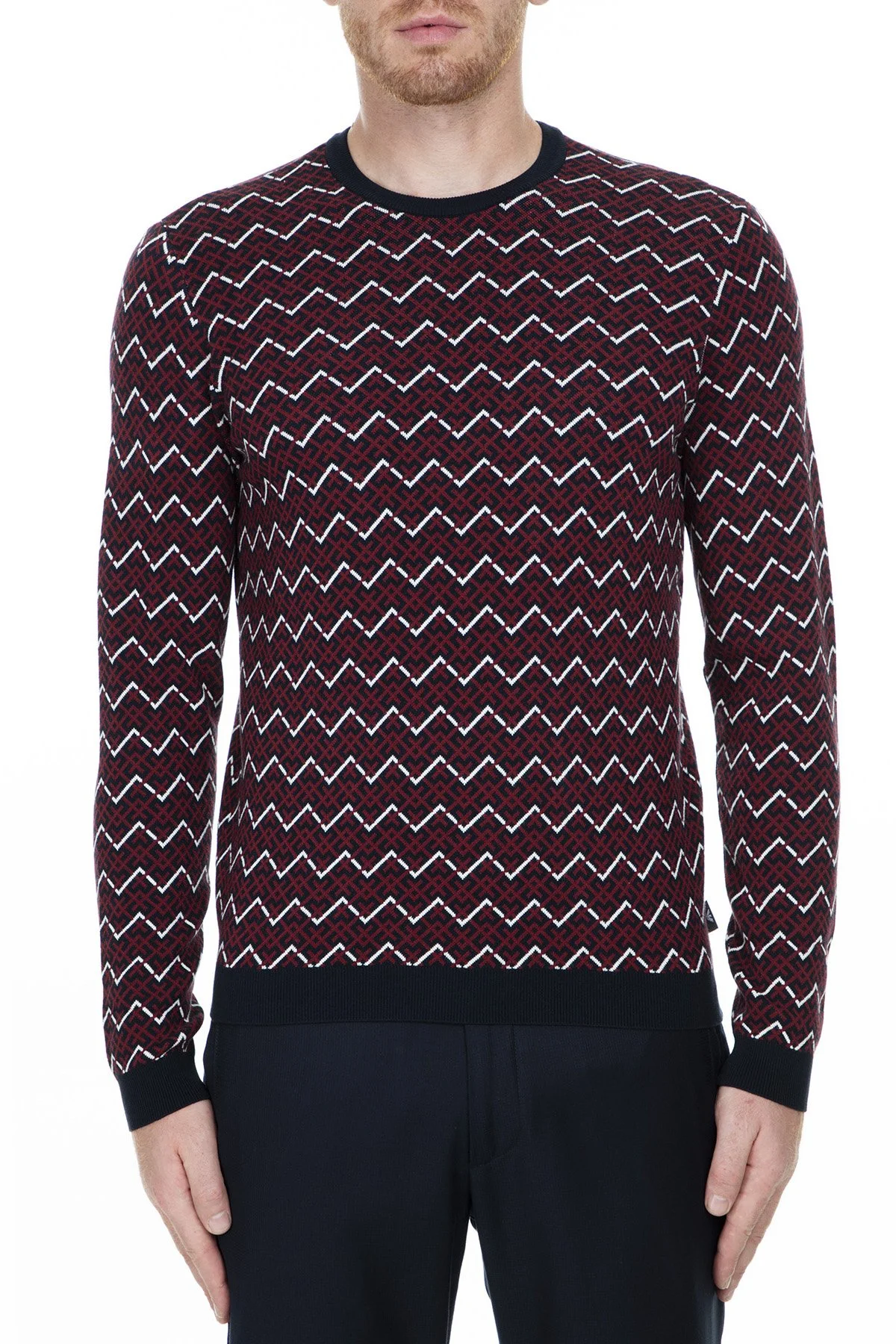 Emporio Armani Erkek Kazak 6G1MTU 1M8DZ F923 BORDO - 1