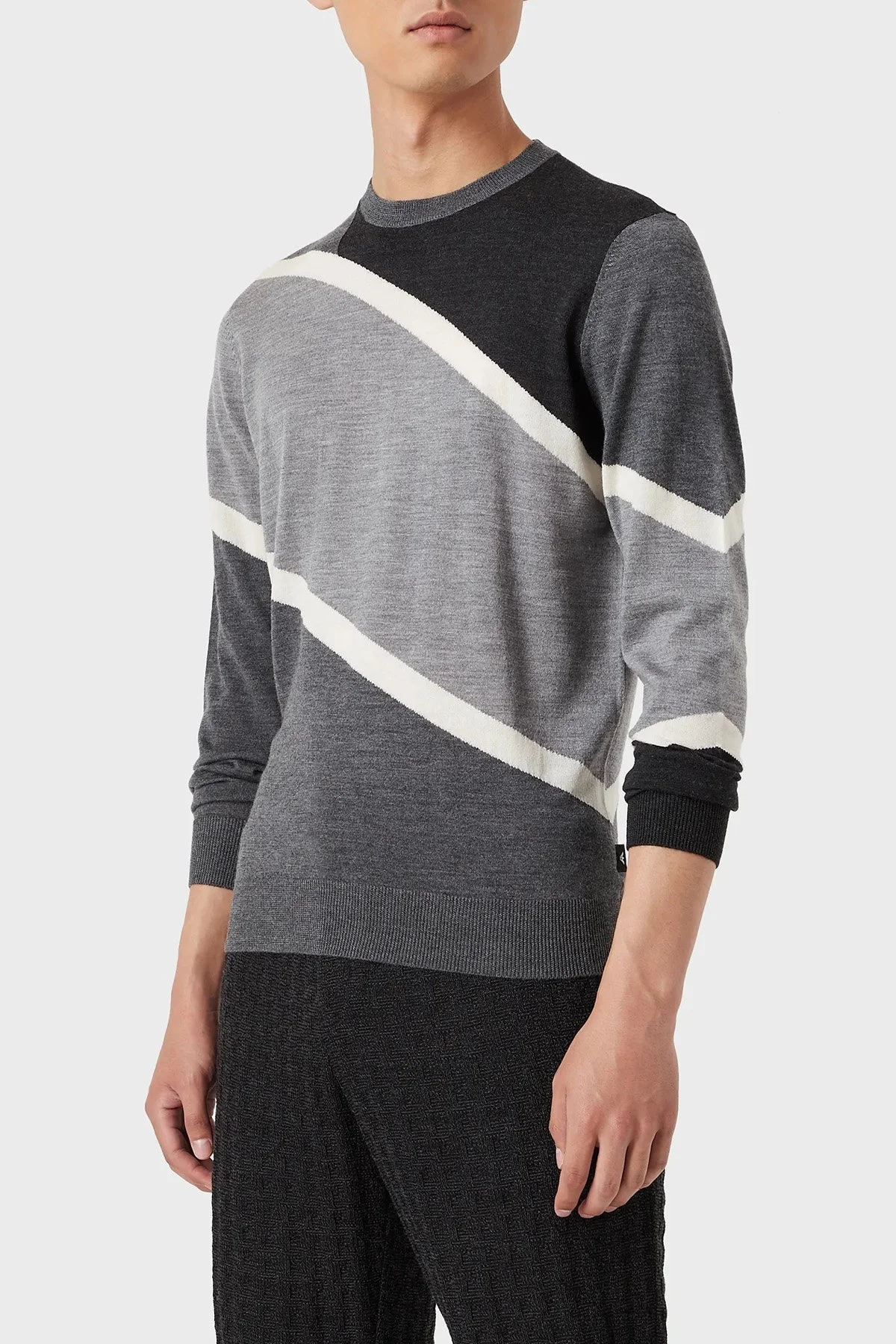 Emporio Armani Erkek Kazak 6K1MTD 1MXPZ F626 GRİ-ANTRASİT - 1