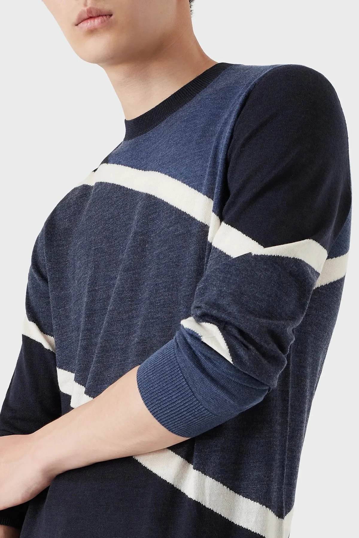 Emporio Armani Erkek Kazak 6K1MTD 1MXPZ F993 LACİVERT-MAVİ - 4