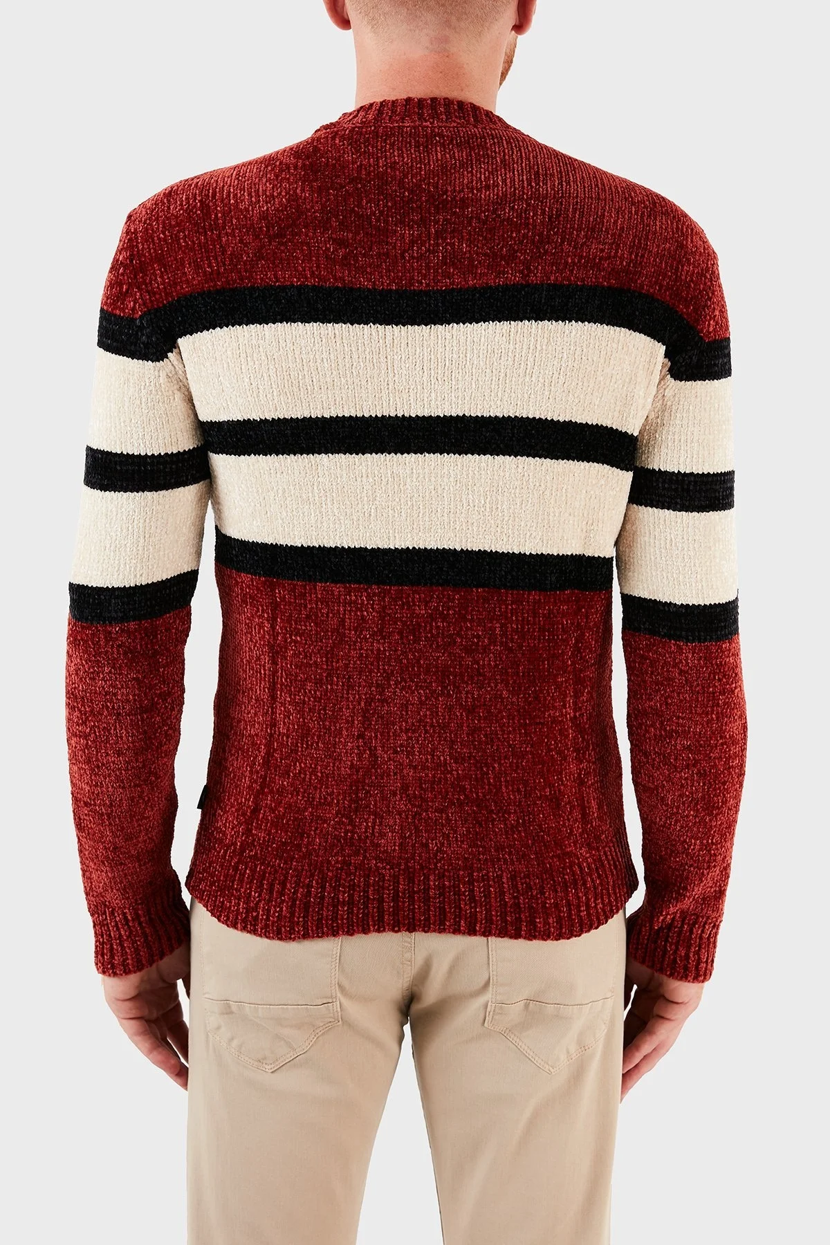 Emporio Armani Erkek Kazak 6K1MU2 1MVSZ 0358 BORDO-BEJ - 2