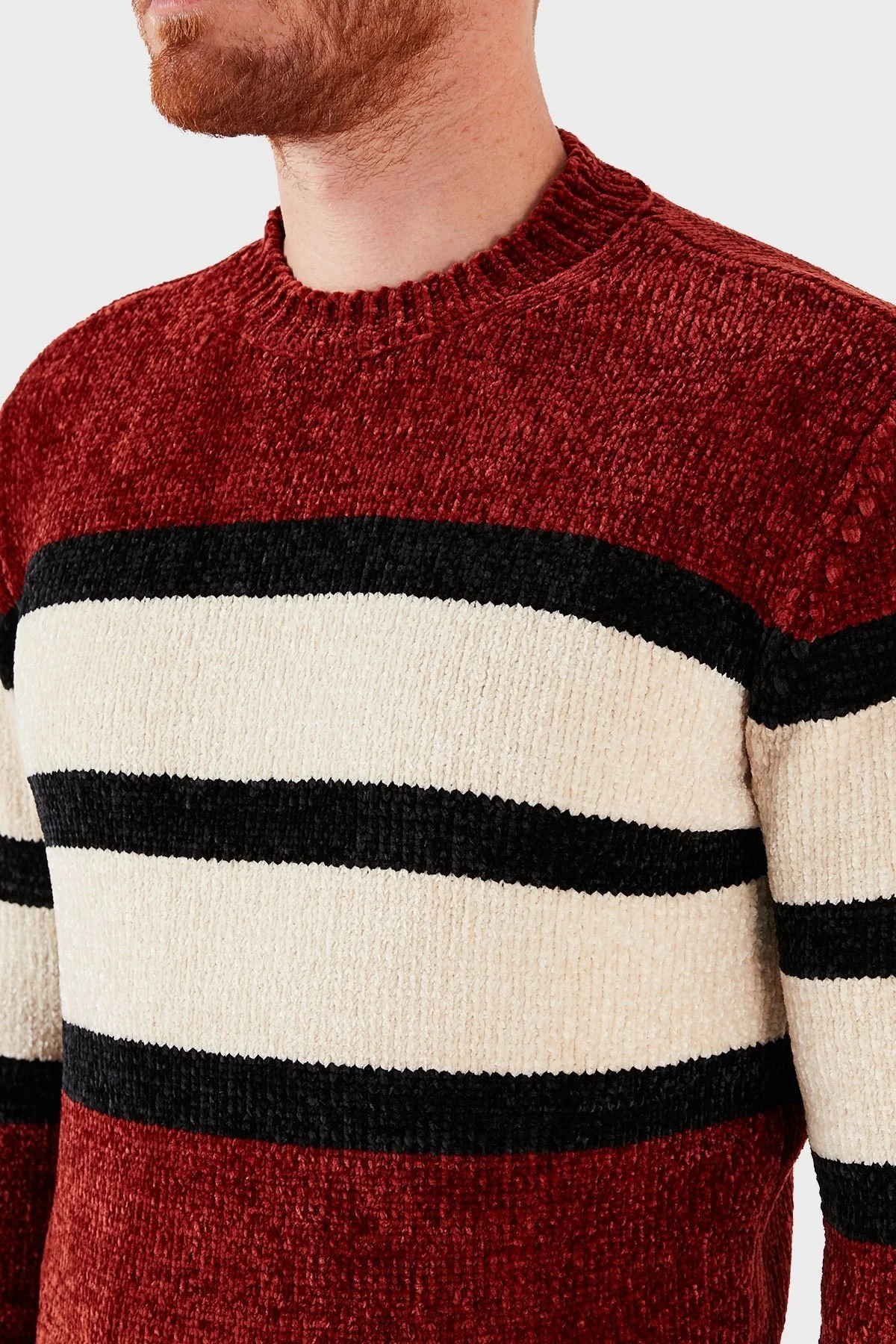 Emporio Armani Erkek Kazak 6K1MU2 1MVSZ 0358 BORDO-BEJ - 6