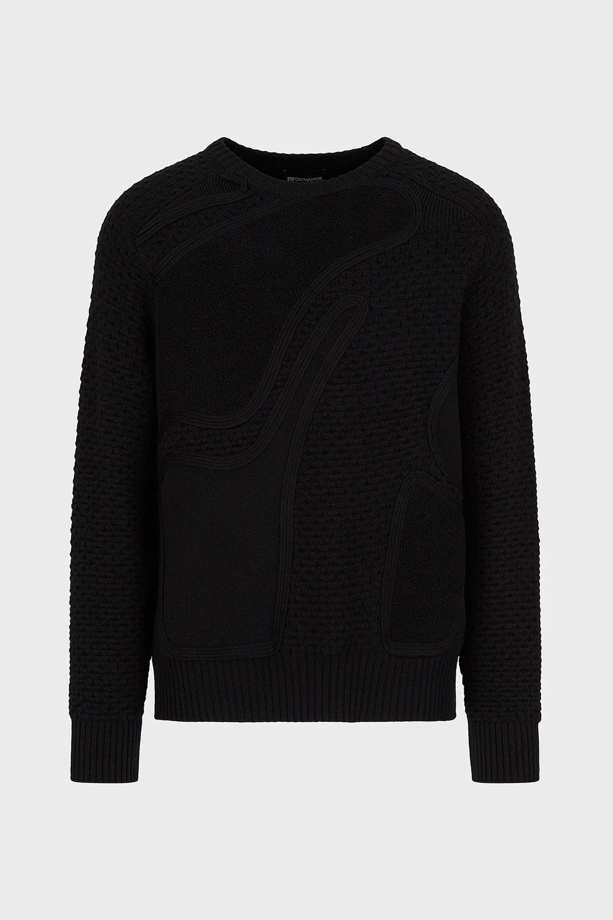 Emporio Armani Bisiklet Yaka Yün Karışımlı Erkek Kazak 6K1MV3 1M03Z 0999 SİYAH - 6