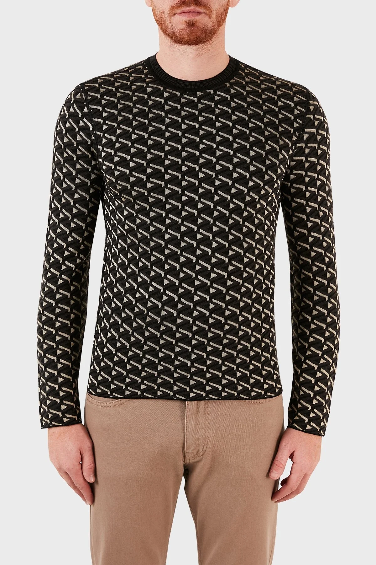 Emporio Armani Erkek Kazak 6K1MYA 1MFCZ F053 YEŞİL-BEJ - 1