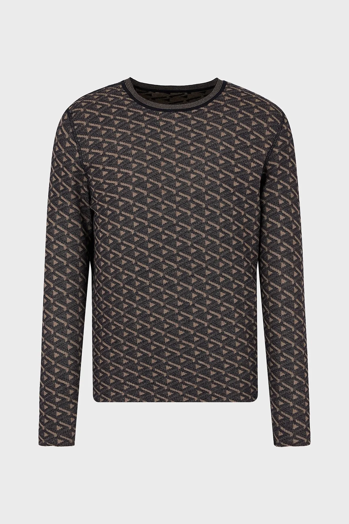 Emporio Armani Bisiklet Yaka Yün Karışımlı Erkek Kazak 6K1MYA 1MFCZ F914 LACİVERT - 5