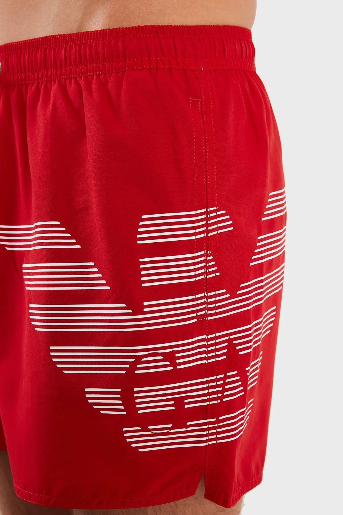 Emporio Armani Baskılı Belden Bağlamalı Erkek Mayo Short S 211740 1P427 06574 KIRMIZI - 5