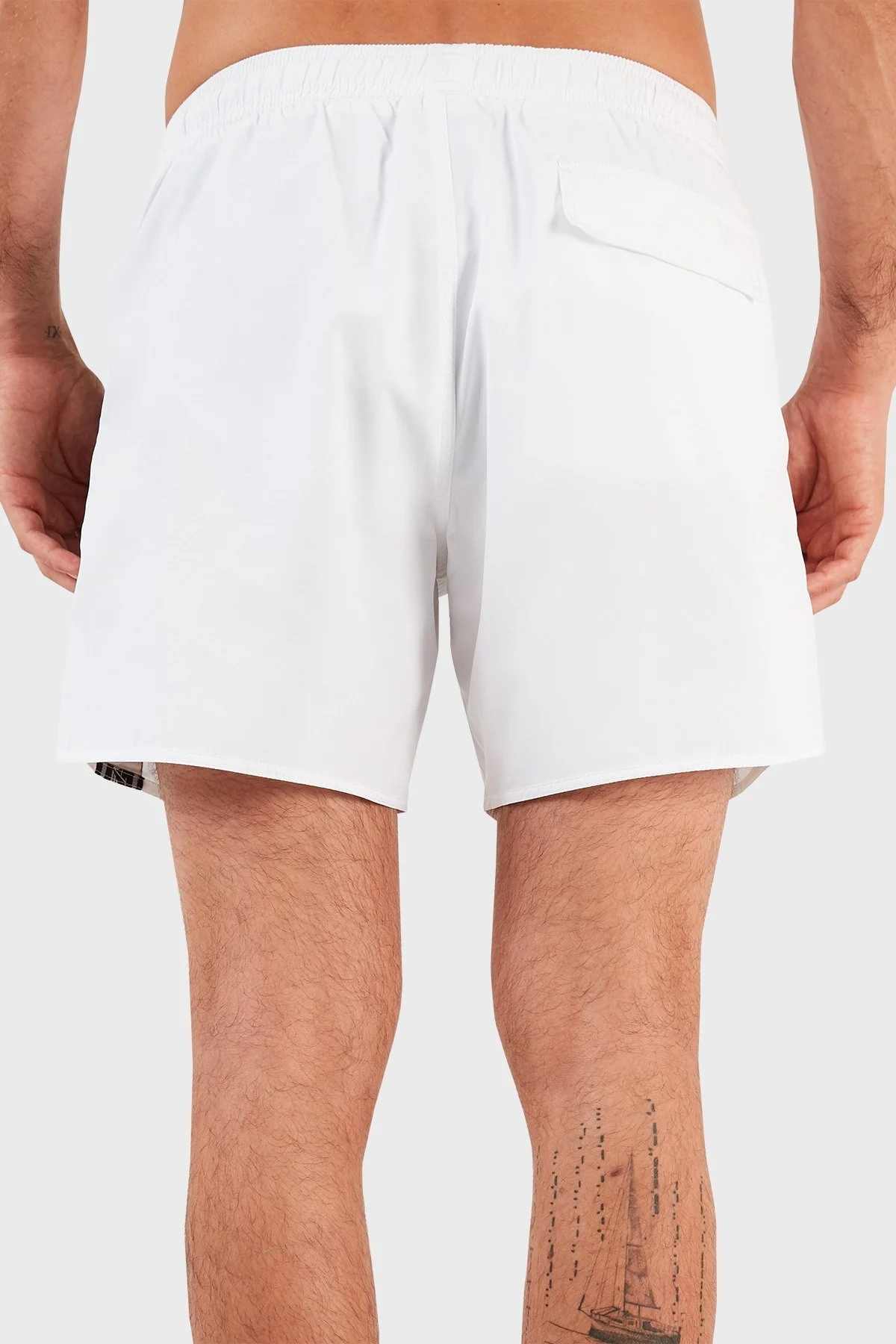 Emporio Armani Belden Bağlamalı Cepli Erkek Mayo Short S 211740 1P443 00010 BEYAZ - 3