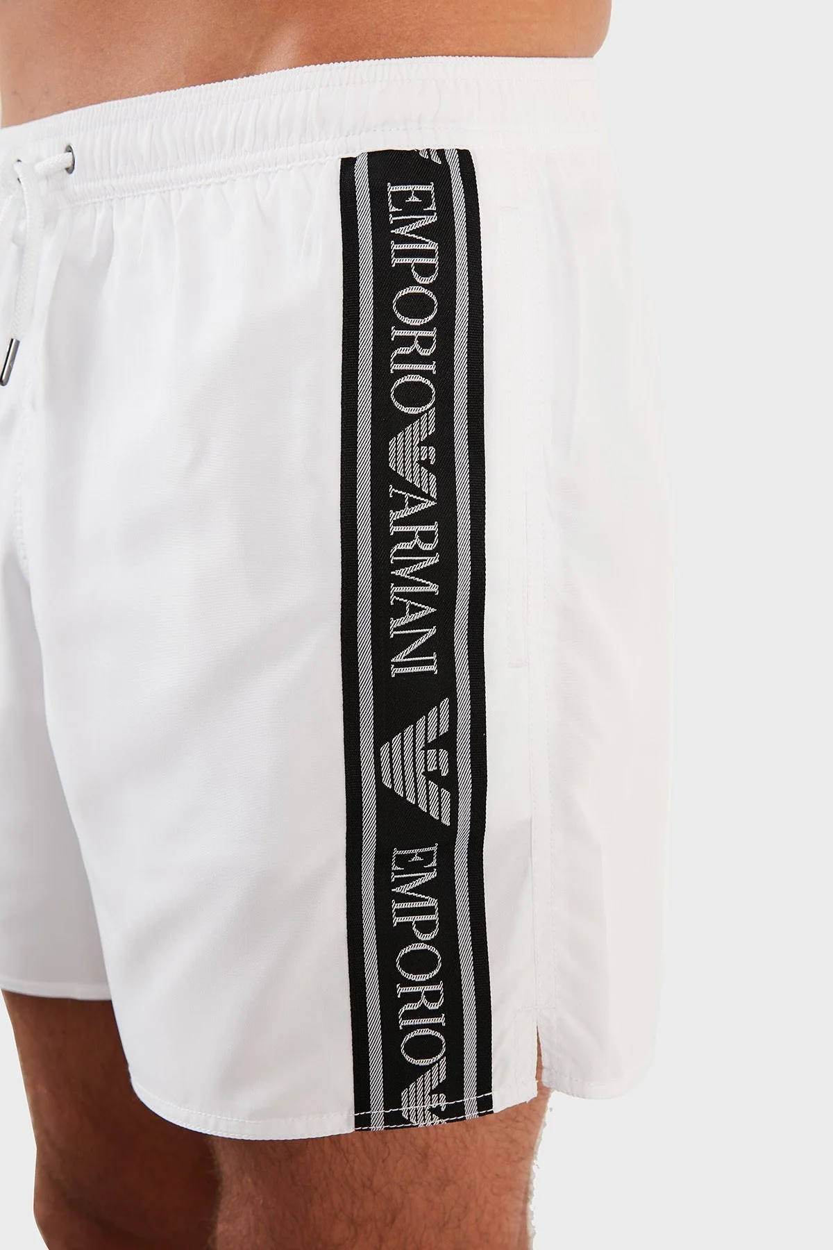 Emporio Armani Belden Bağlamalı Cepli Erkek Mayo Short S 211740 1P443 00010 BEYAZ - 5