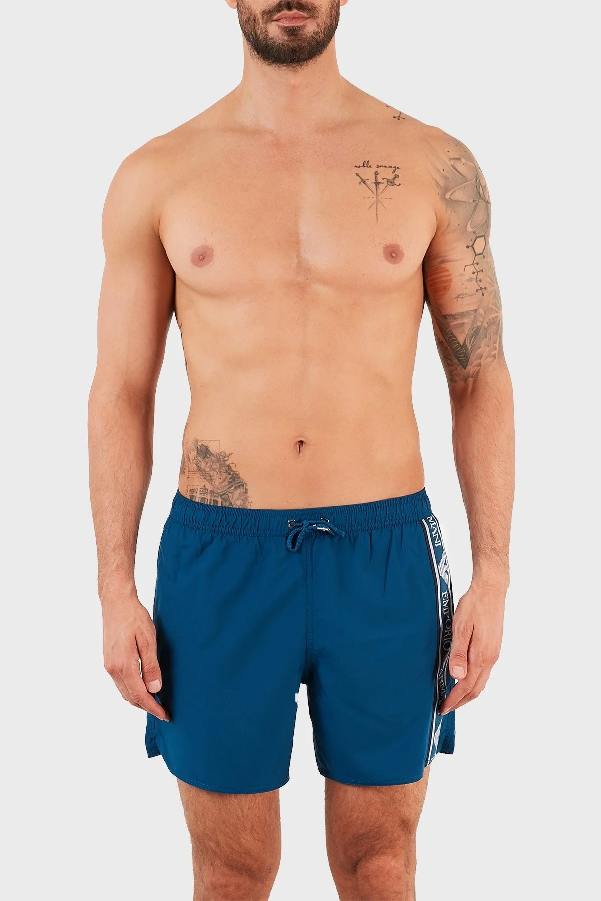 Emporio Armani Belden Bağlamalı Cepli Erkek Mayo Short S 211740 1P443 03083 PETROL - 1