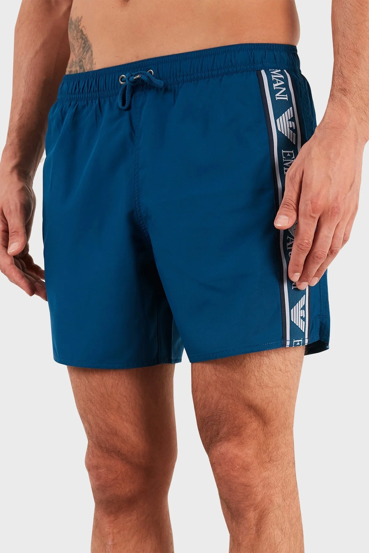 Emporio Armani Belden Bağlamalı Cepli Erkek Mayo Short S 211740 1P443 03083 PETROL - 4