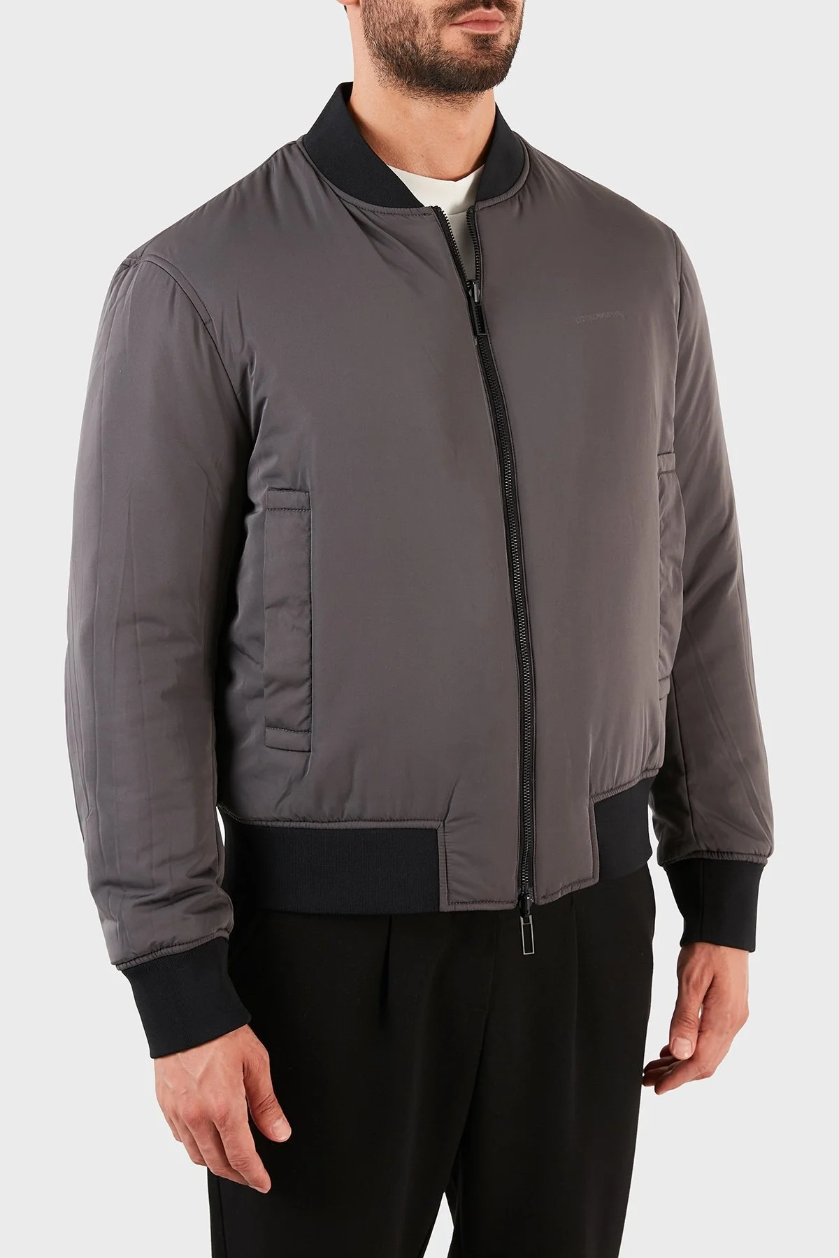 Emporio Armani Çift Taraflı Dik Yaka Cepli Erkek Mont 6K1B96 1NPEZ 0025 SİYAH - 5