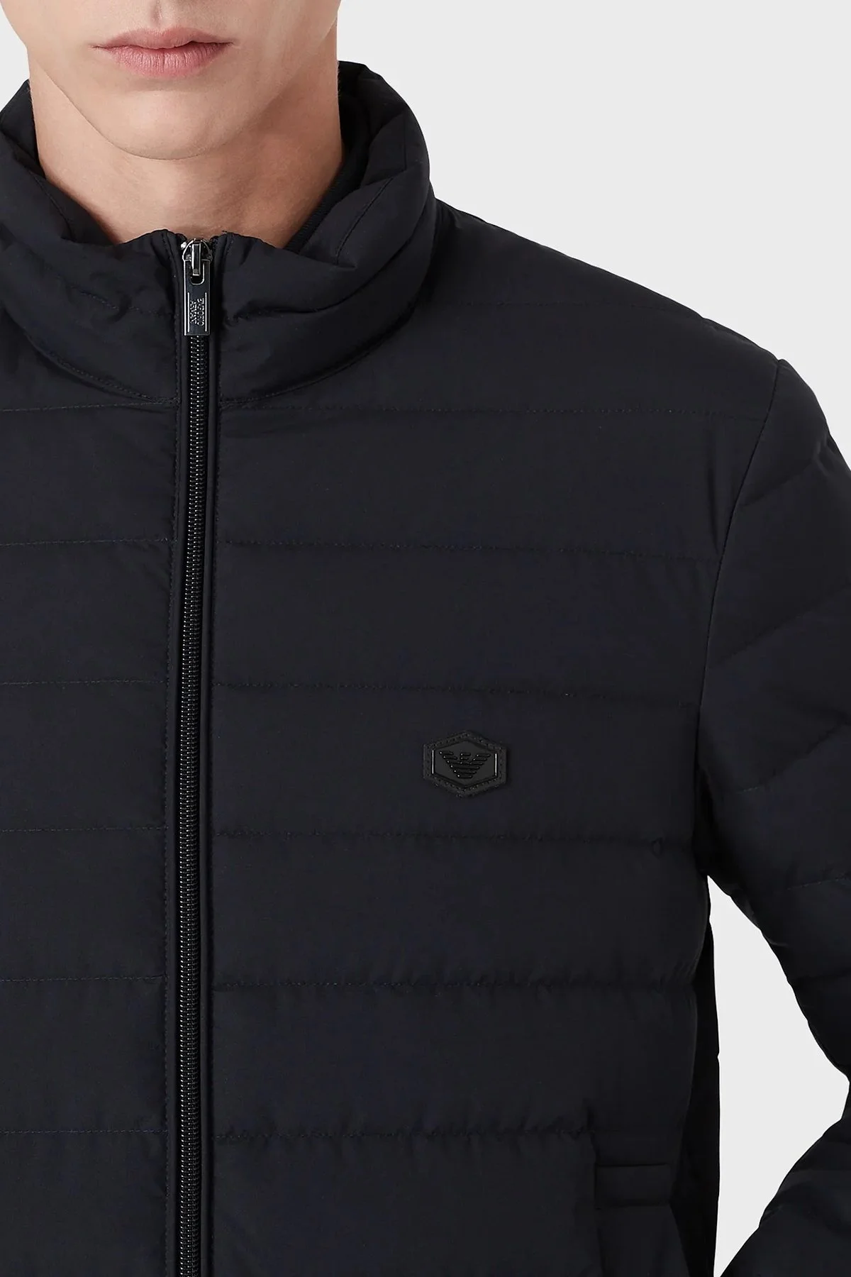 Emporio Armani Dik Yaka Cepli Şişme Erkek Mont 8N1BQ2 1NLRZ 0920 LACİVERT - 4