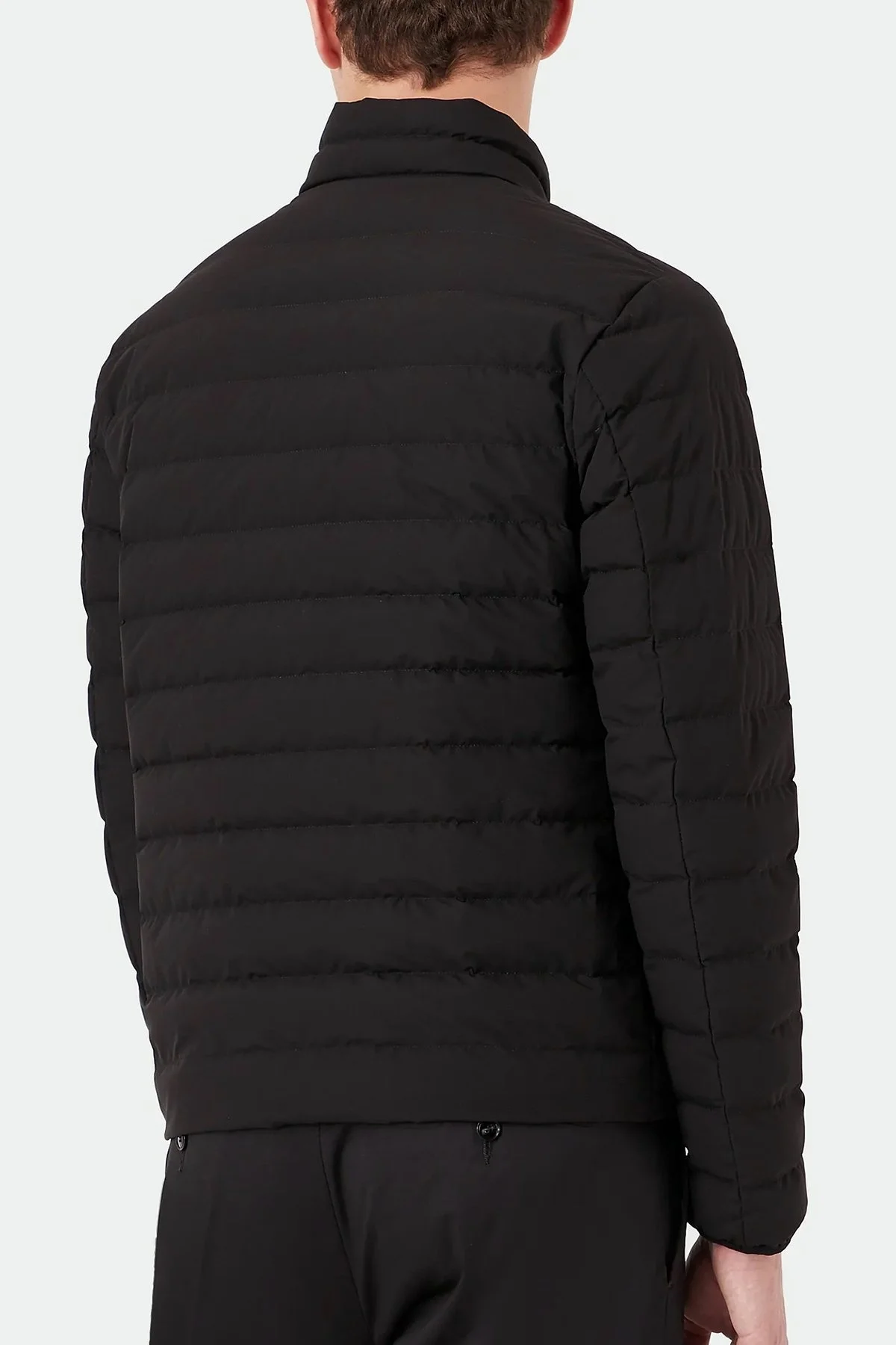 Emporio Armani Dik Yaka Cepli Şişme Erkek Mont 8N1BQ2 1NLRZ 0999 SİYAH - 3