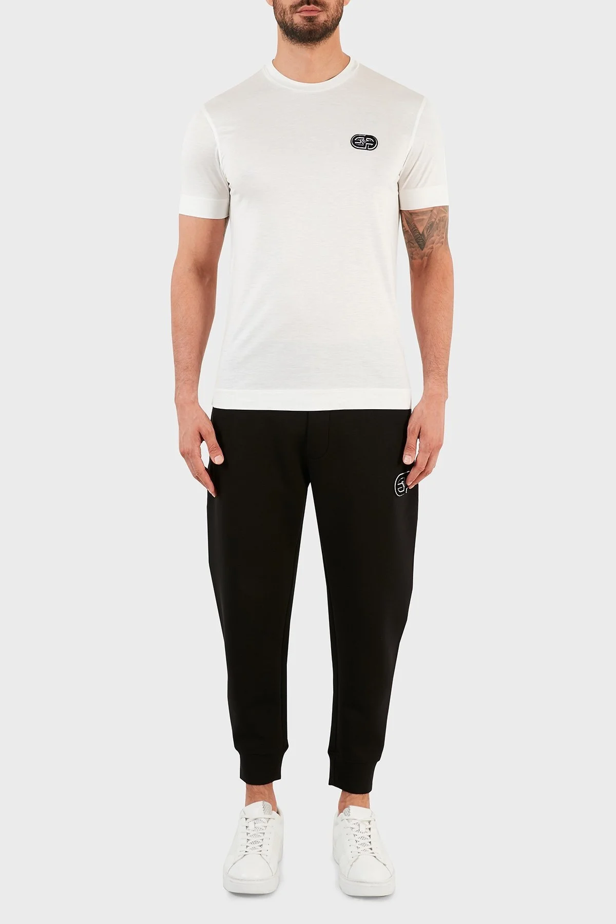 Emporio Armani Marka Logolu Beli Lastikli Cepli Pamuklu Erkek Pantolon 6K1P62 1JHSZ 0999 SİYAH - 1