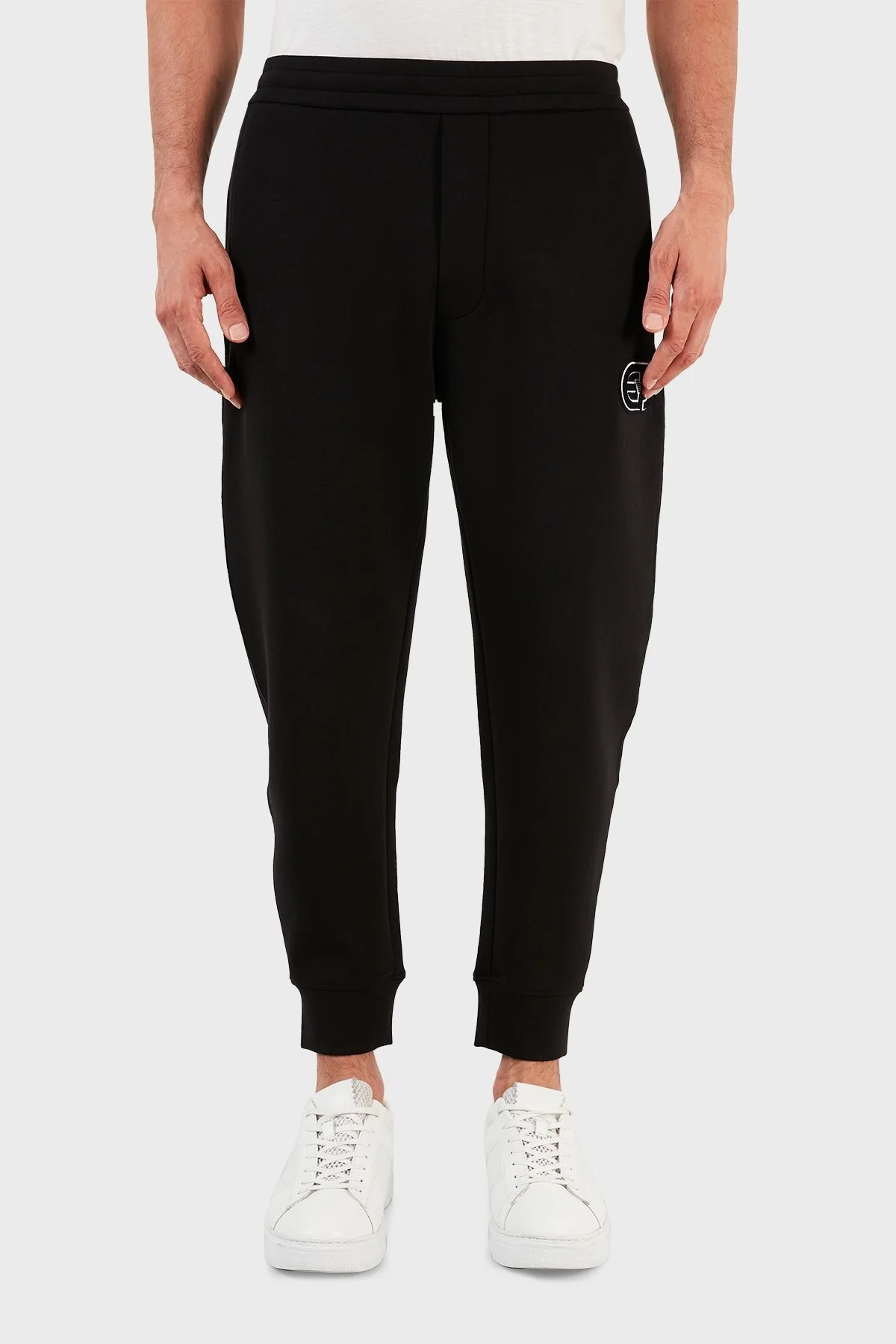 Emporio Armani Marka Logolu Beli Lastikli Cepli Pamuklu Erkek Pantolon 6K1P62 1JHSZ 0999 SİYAH - 2