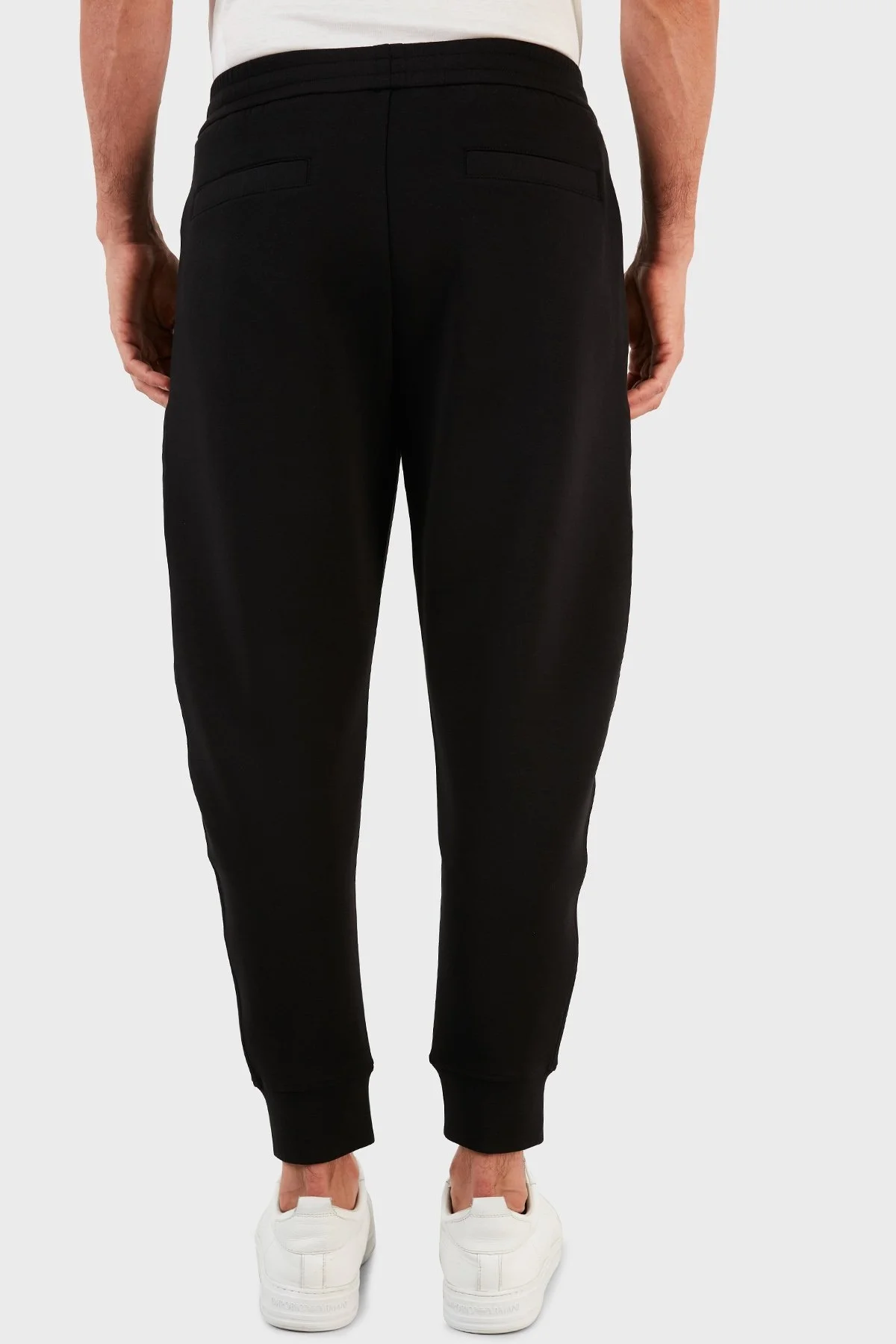 Emporio Armani Marka Logolu Beli Lastikli Cepli Pamuklu Erkek Pantolon 6K1P62 1JHSZ 0999 SİYAH - 3