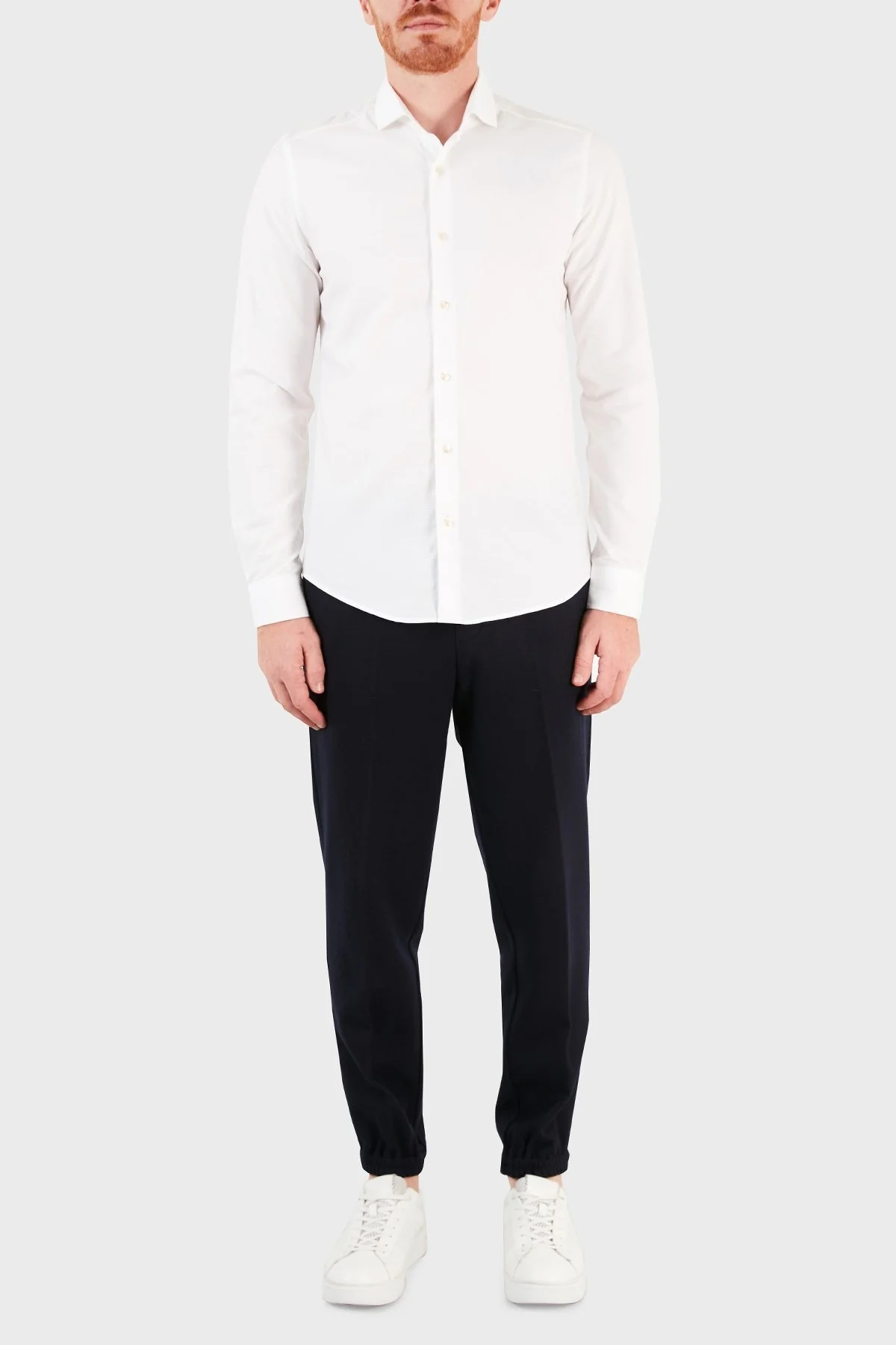 Emporio Armani Belden Bağlamalı Cepli % 100 Yün Erkek Pantolon 6K1PH5 1JVVZ 0920 LACİVERT - 1