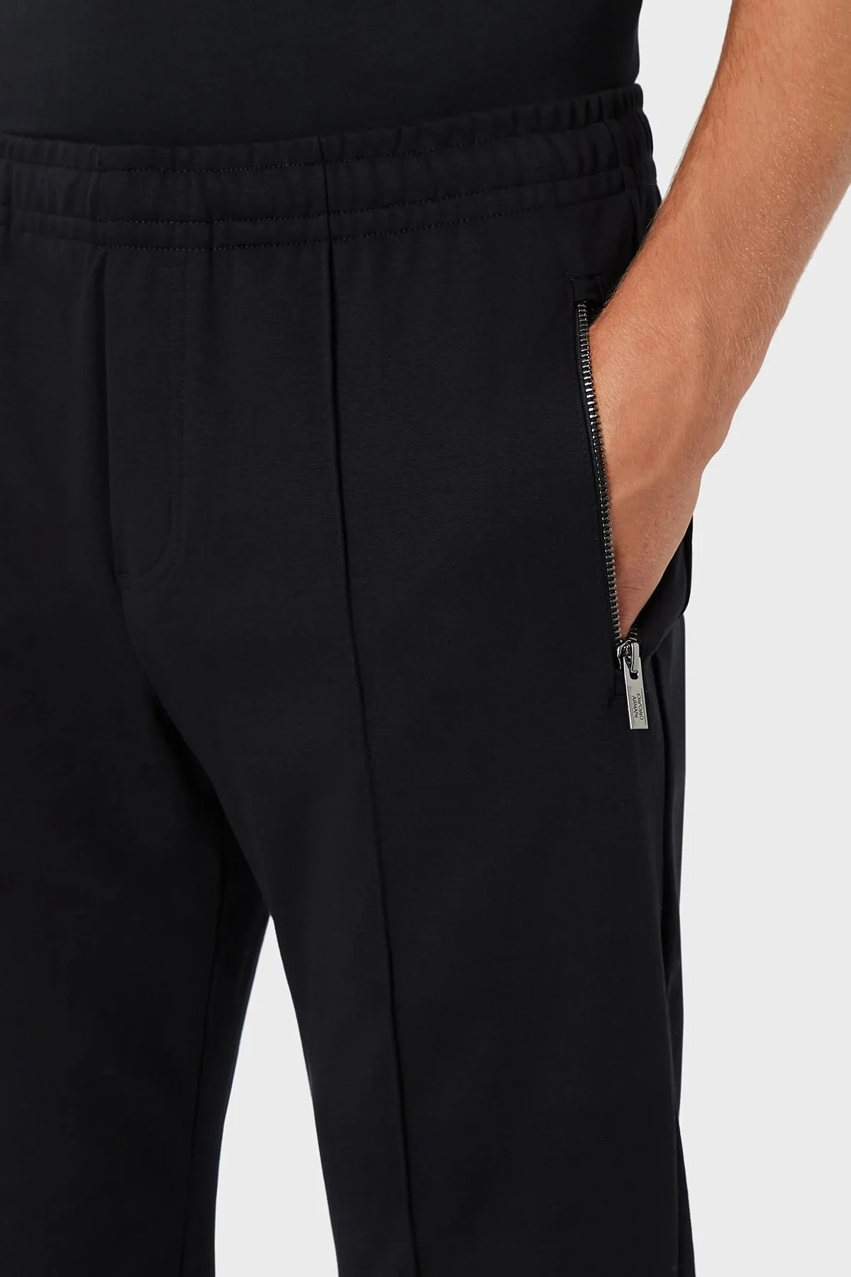 Emporio Armani Beli Lastikli Cepli Pamuklu Erkek Pantolon 8N1P72 1JBTZ 0920 LACİVERT - 9