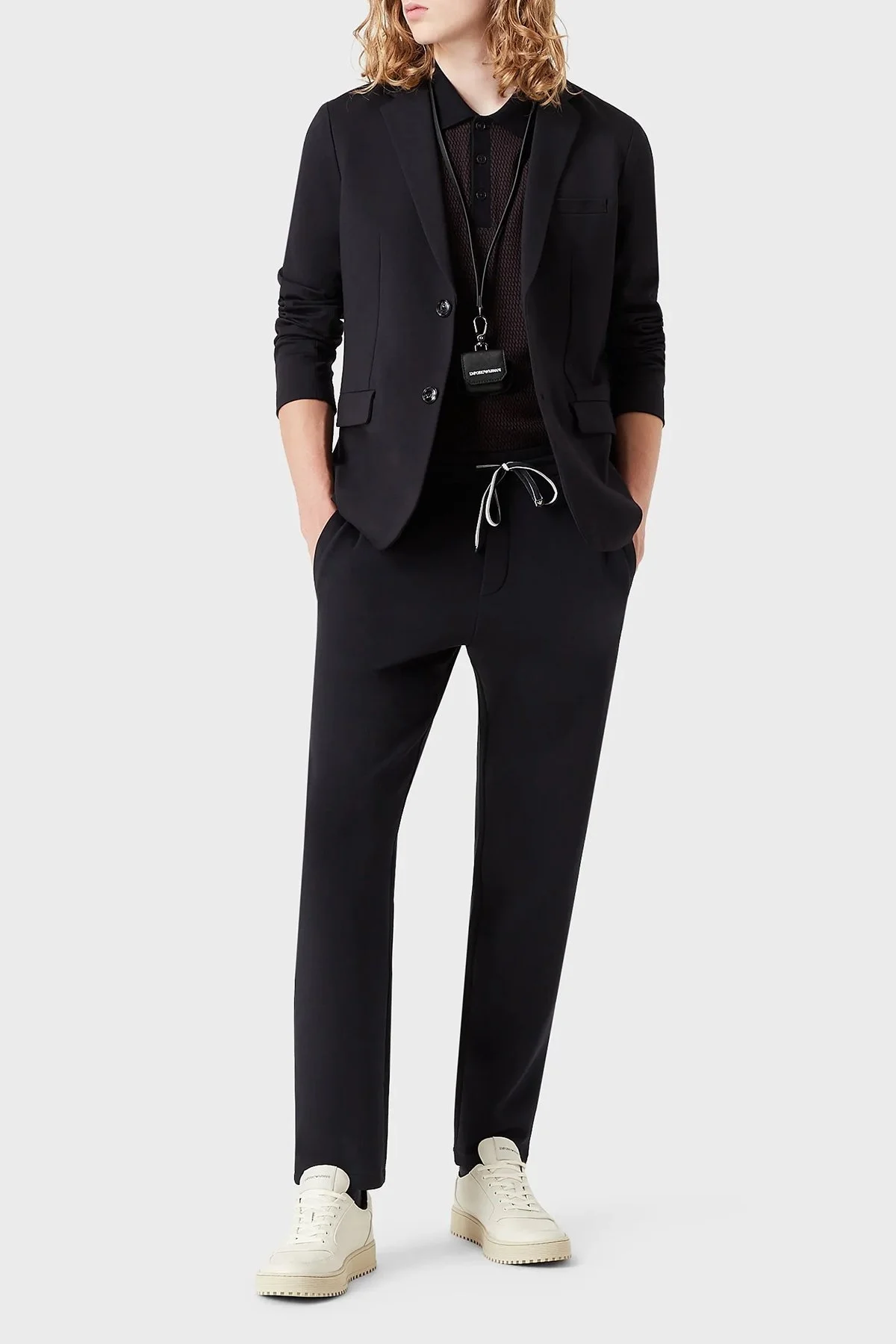 Emporio Armani Belden Bağlamalı Cepli Pamuklu Erkek Pantolon 8N1PD8 1JHSZ 0920 LACİVERT - 2