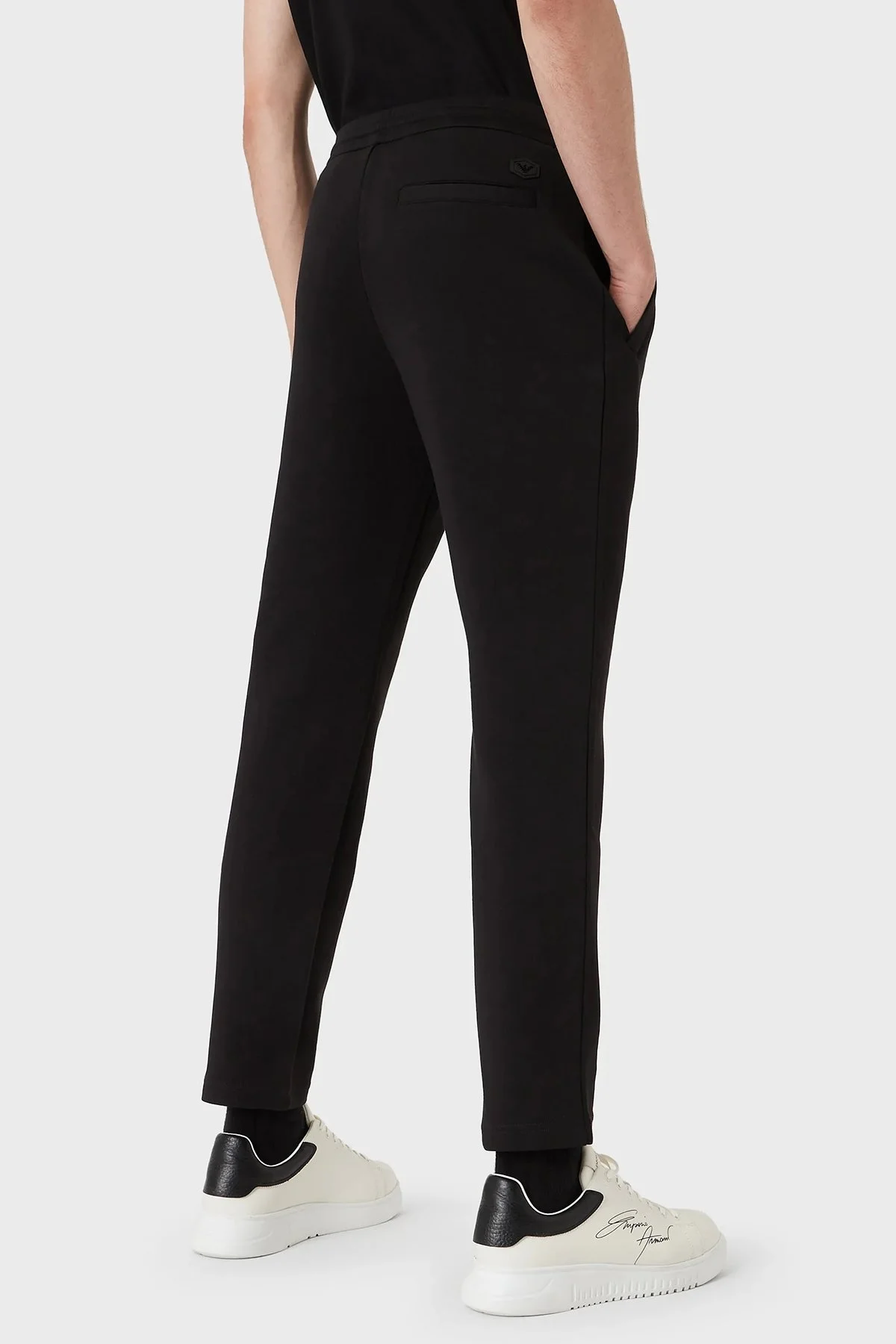 Emporio Armani Belden Bağlamalı Cepli Pamuklu Erkek Pantolon 8N1PD8 1JHSZ 0999 SİYAH - 2