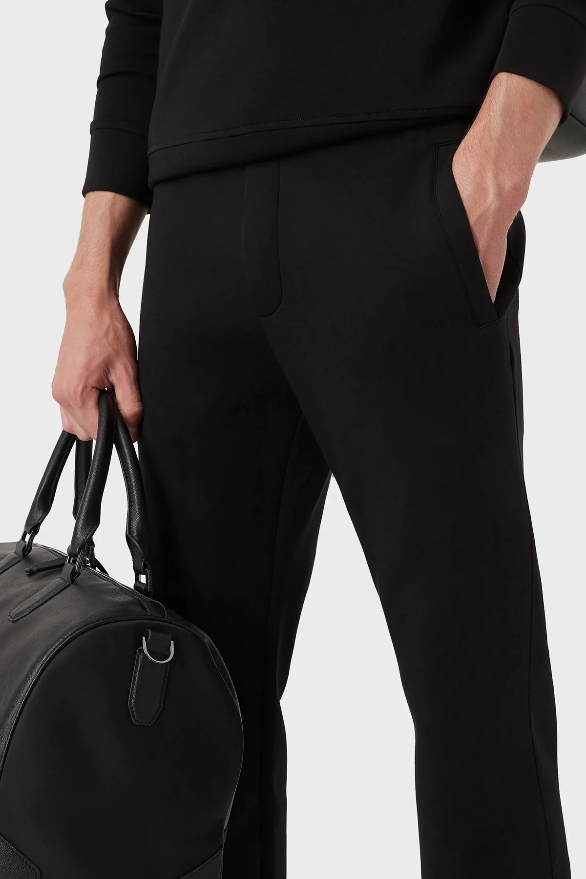 Emporio Armani Belden Bağlamalı Cepli Pamuklu Erkek Pantolon 8N1PD8 1JHSZ 0999 SİYAH - 3