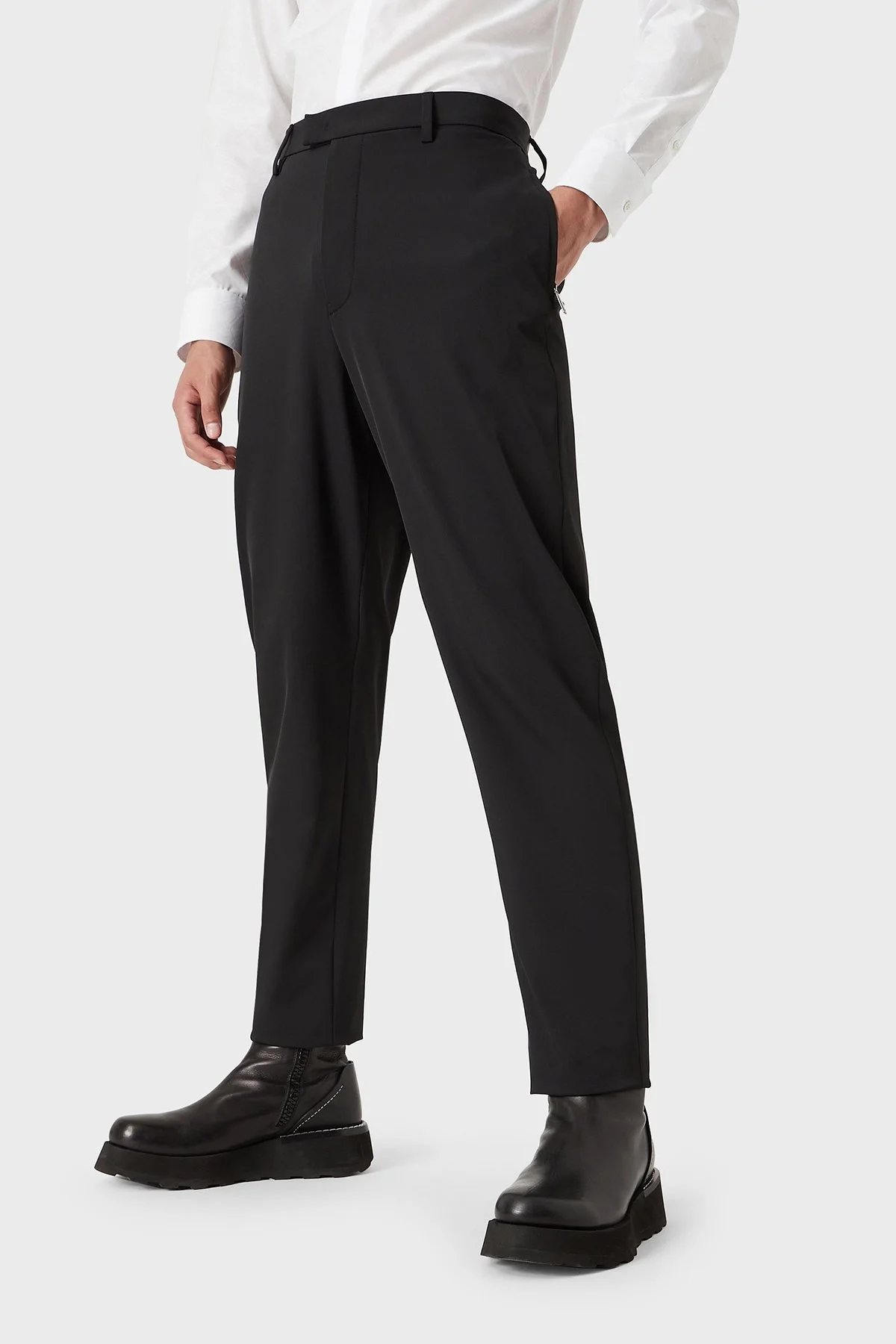 Emporio Armani Yüksek Bel Cepli Chino Erkek Pantolon B1P820 B1525 999 SİYAH - 1