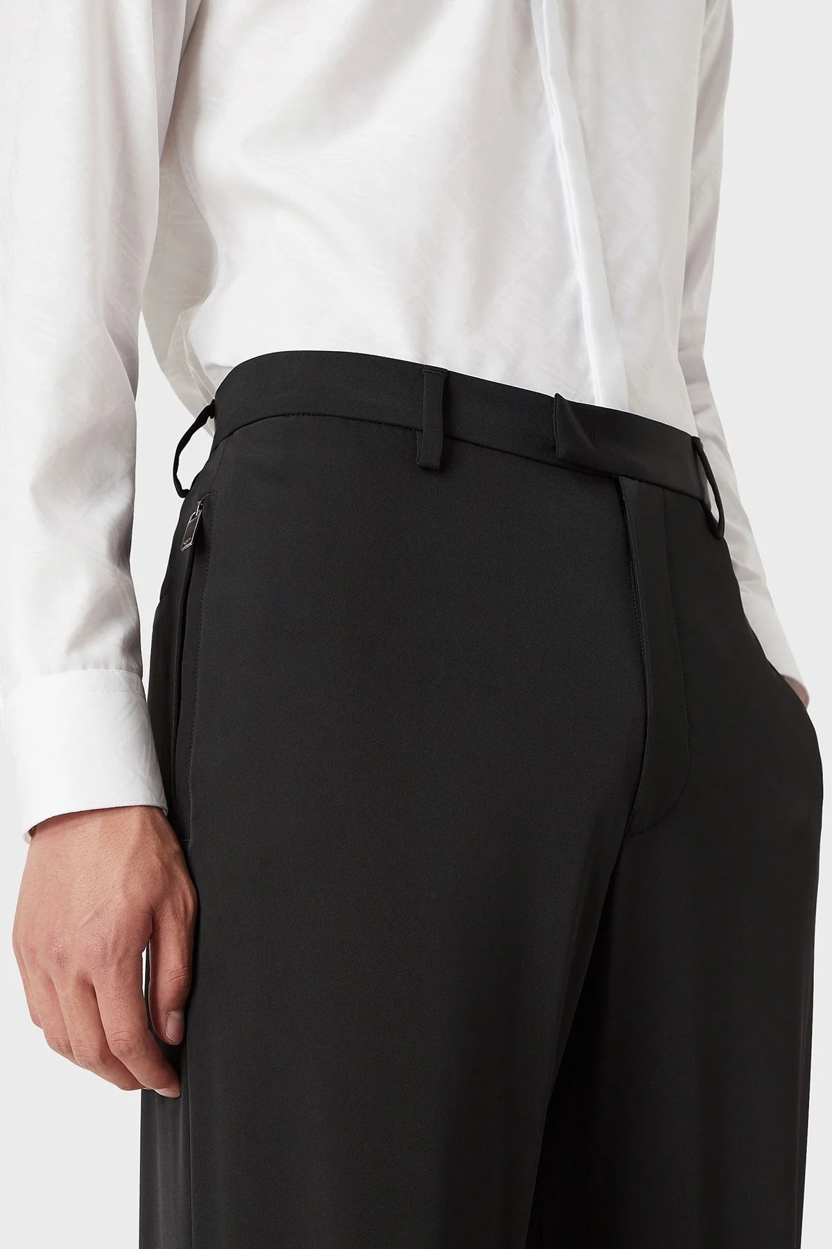 Emporio Armani Yüksek Bel Cepli Chino Erkek Pantolon B1P820 B1525 999 SİYAH - 4