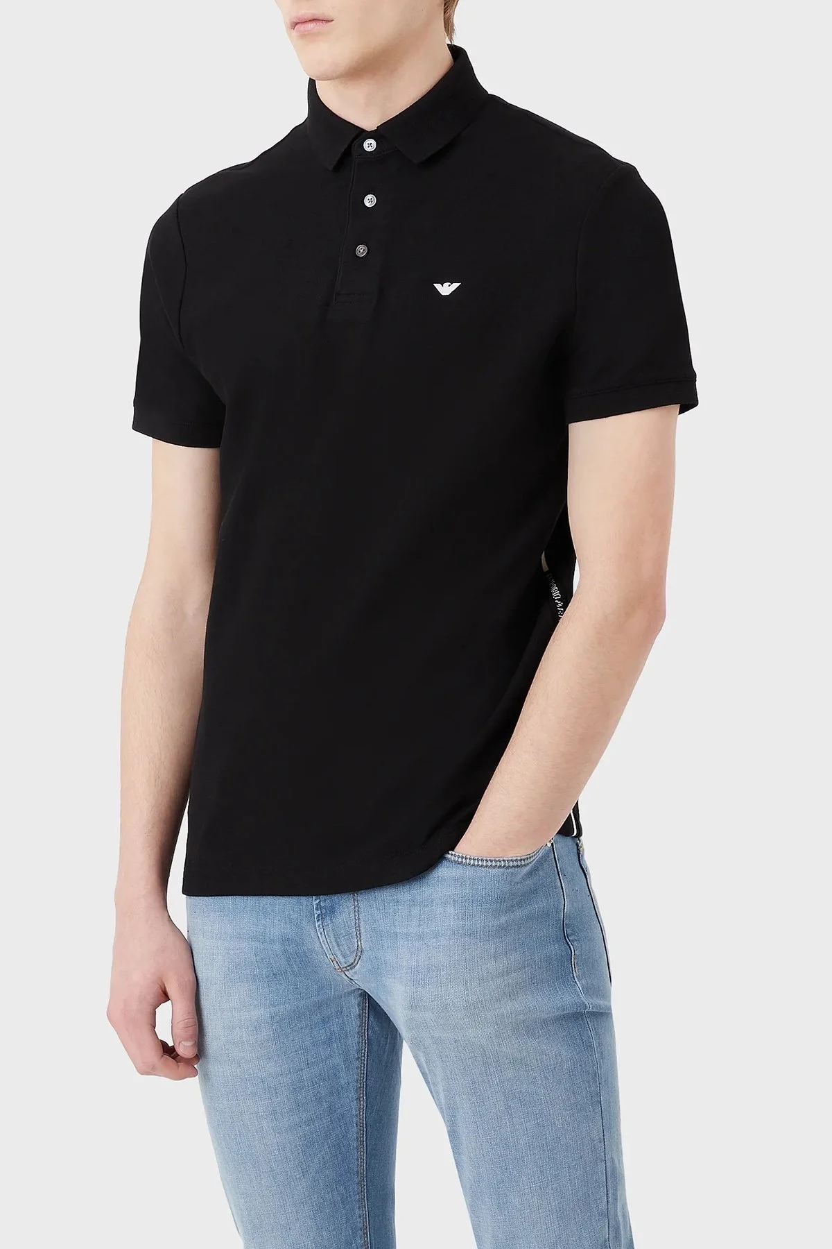 Emporio Armani % 100 Pamuk Regular Fit Erkek Polo T Shirt 3R1F67 1JCYZ 0093 SİYAH - 1