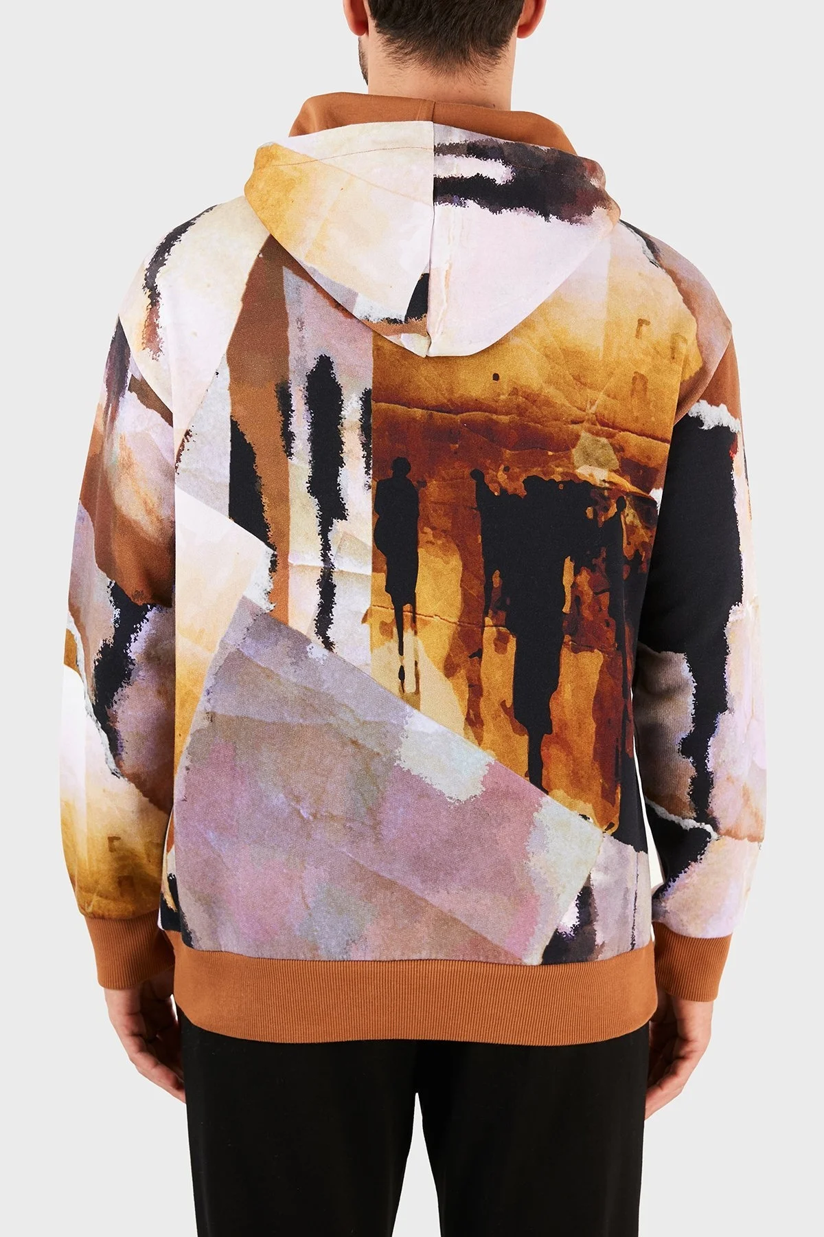 Emporio Armani Kapüşonlu Cepli % 100 Pamuk Erkek Sweat 6K1M6V 1JU2Z F405 TABA-SİYAH - 2