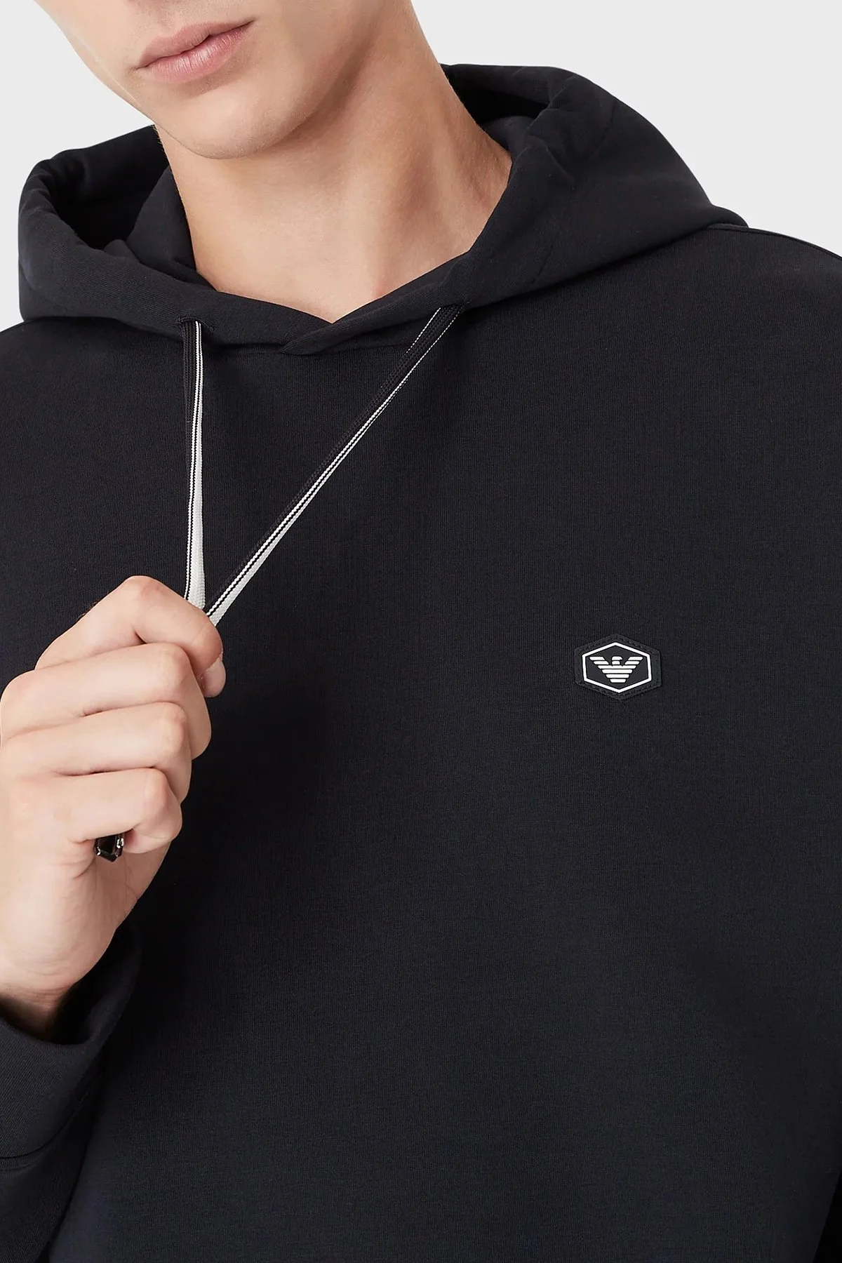 Emporio Armani Regular Fit Kapüşonlu Pamuklu Erkek Sweat 8N1MD0 1JHSZ 0920 LACİVERT - 6