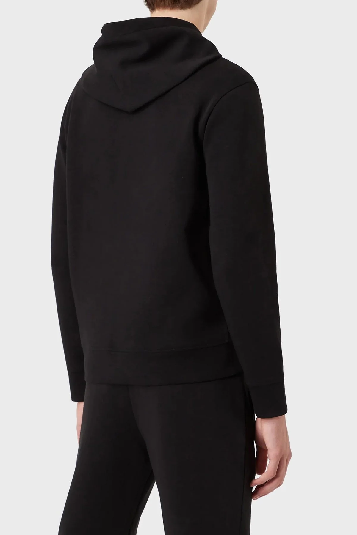 Emporio Armani Regular Fit Kapüşonlu Pamuklu Erkek Sweat 8N1MD0 1JHSZ 0999 SİYAH - 3