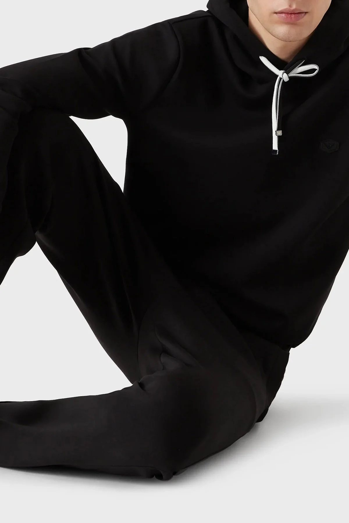 Emporio Armani Regular Fit Kapüşonlu Pamuklu Erkek Sweat 8N1MD0 1JHSZ 0999 SİYAH - 4