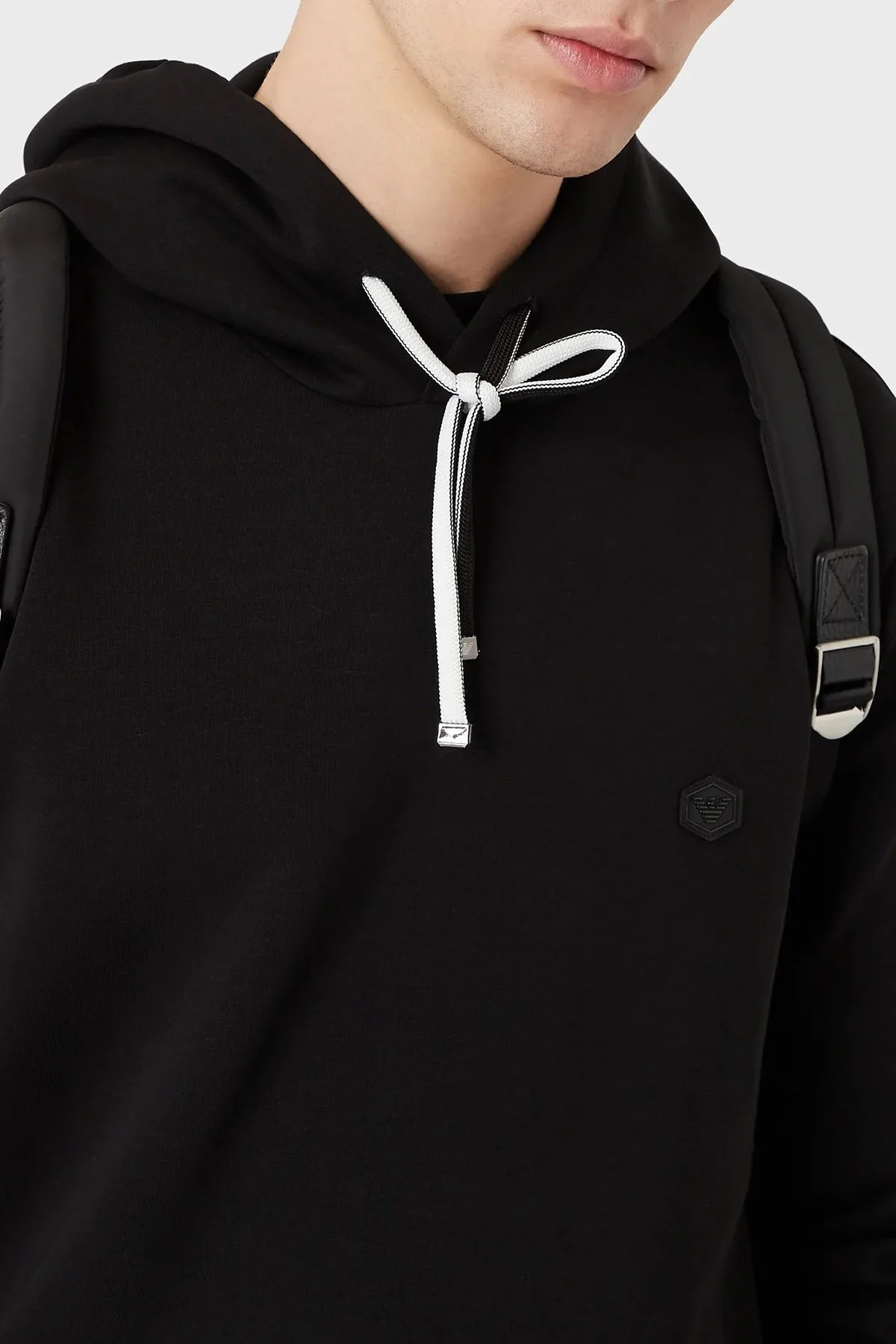 Emporio Armani Regular Fit Kapüşonlu Pamuklu Erkek Sweat 8N1MD0 1JHSZ 0999 SİYAH - 5