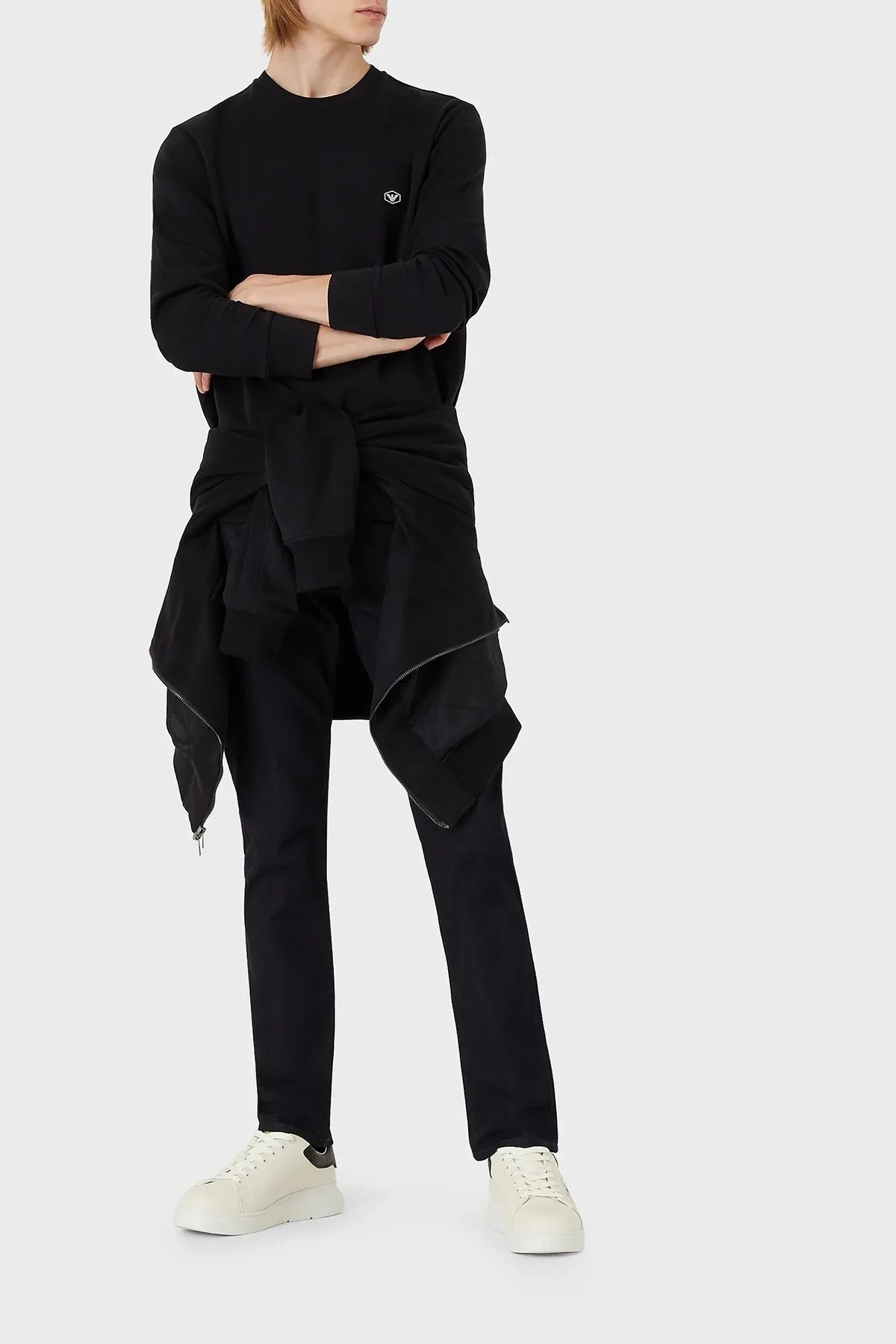 Emporio Armani Regular Fit Bisiklet Yaka Pamuklu Erkek Sweat 8N1MD1 1JHSZ 0920 LACİVERT - 3