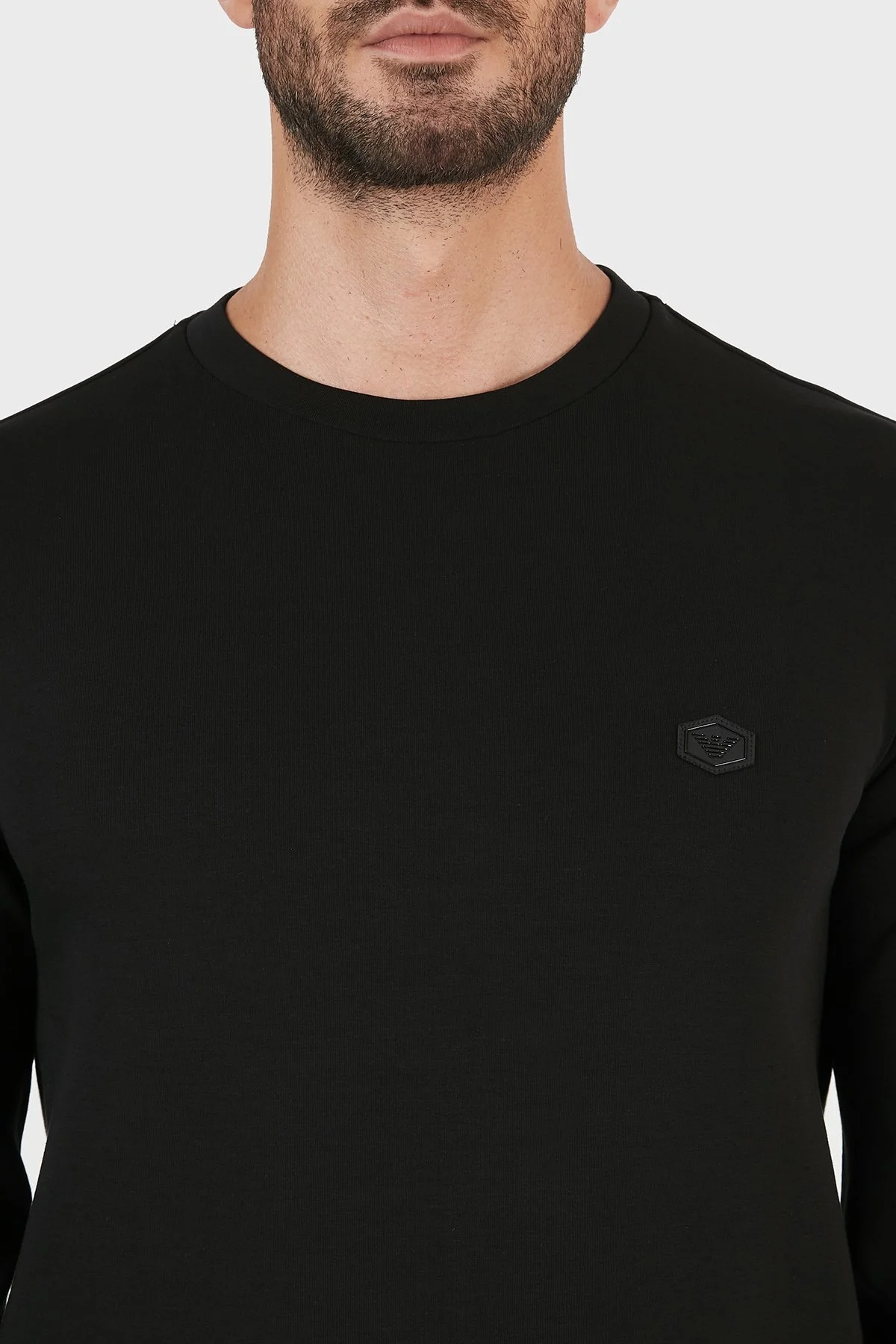 Emporio Armani Regular Fit Bisiklet Yaka Pamuklu Erkek Sweat 8N1MD1 1JHSZ 0999 SİYAH - 12