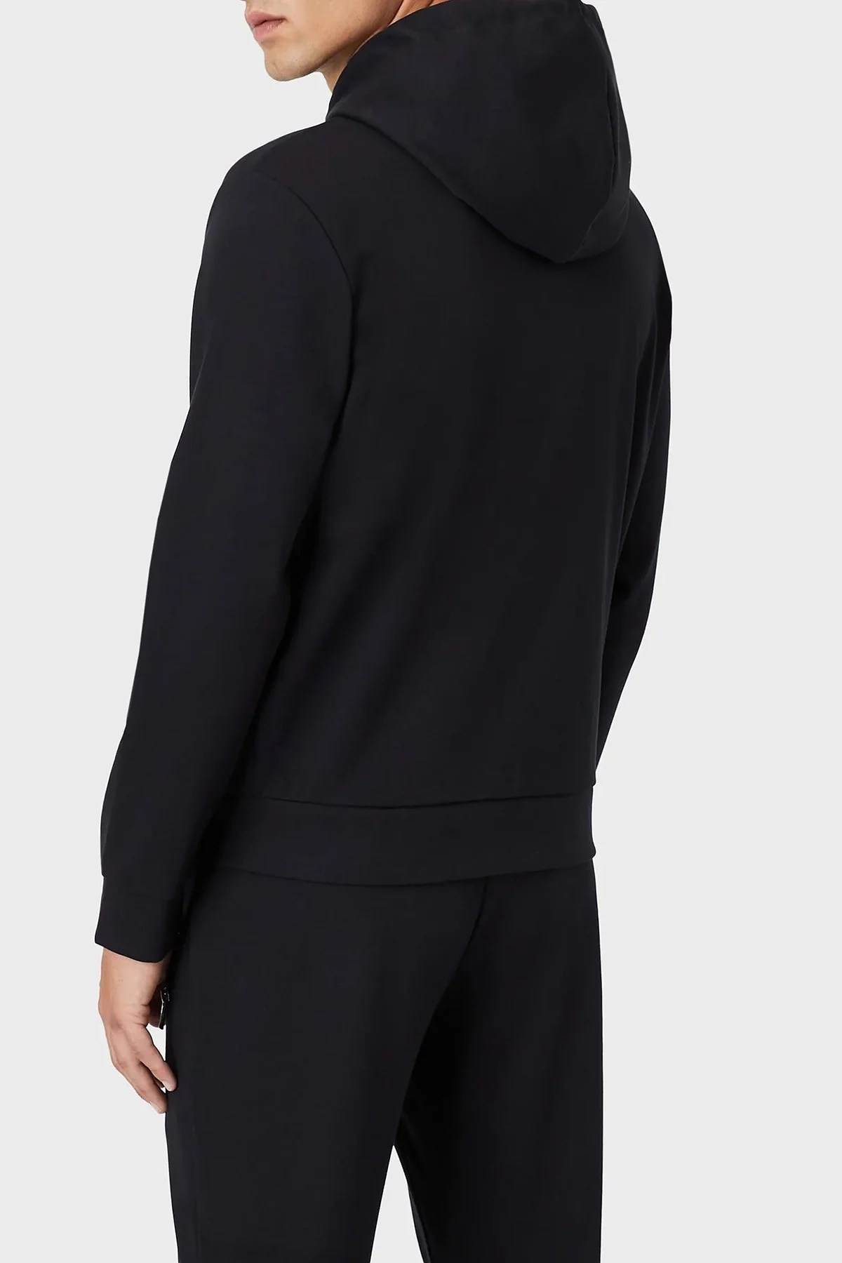 Emporio Armani Kapüşonlu Cepli Fermuarlı Pamuklu Erkek Sweat 8N1MG0 1JBTZ 0920 LACİVERT - 2
