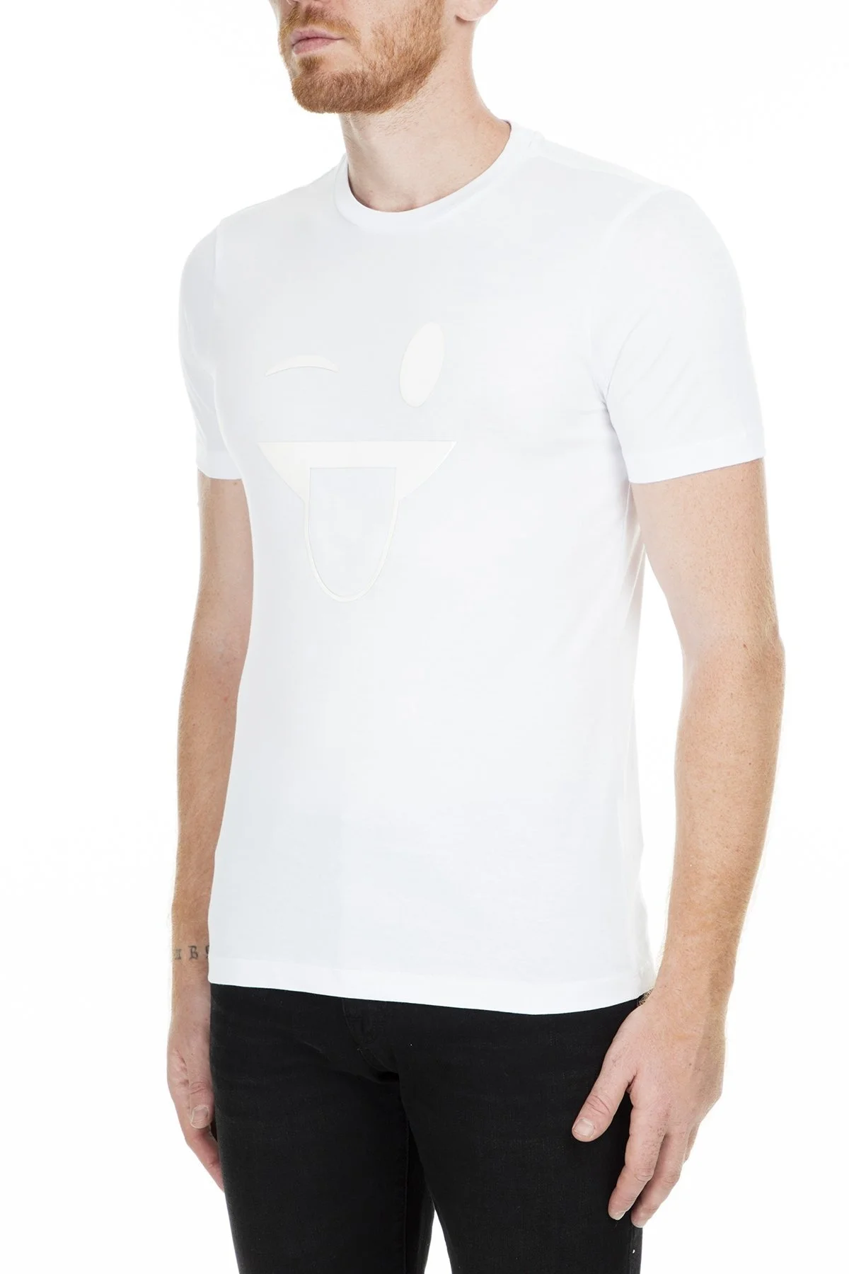 Emporio Armani Erkek T Shirt 3G1T92 1J00Z 0100 BEYAZ - 3