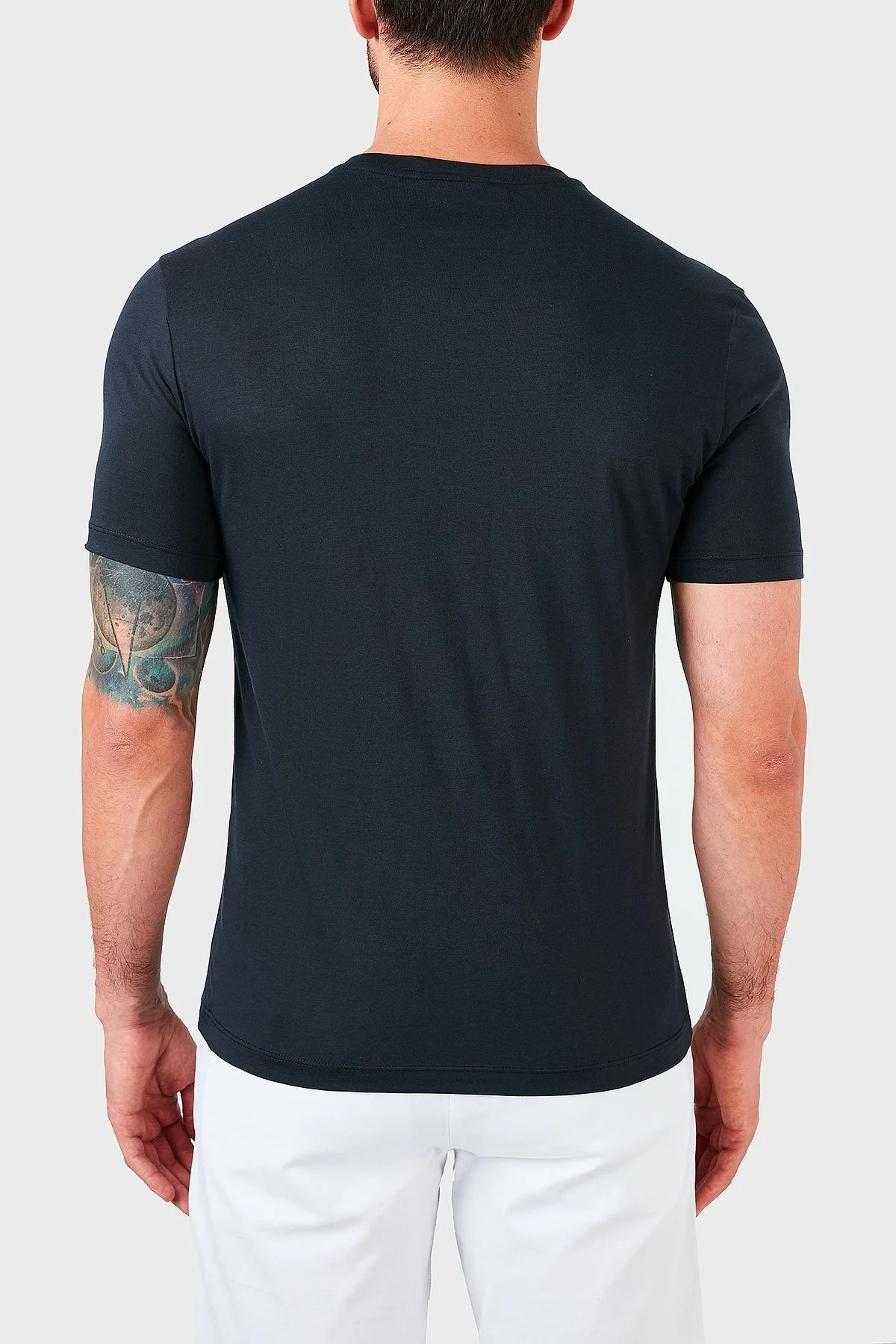 Emporio Armani V Yaka % 100 Pamuk 2 Pack Erkek T Shirt 8N1D62 1JNQZ 0939 LACİVERT - 2