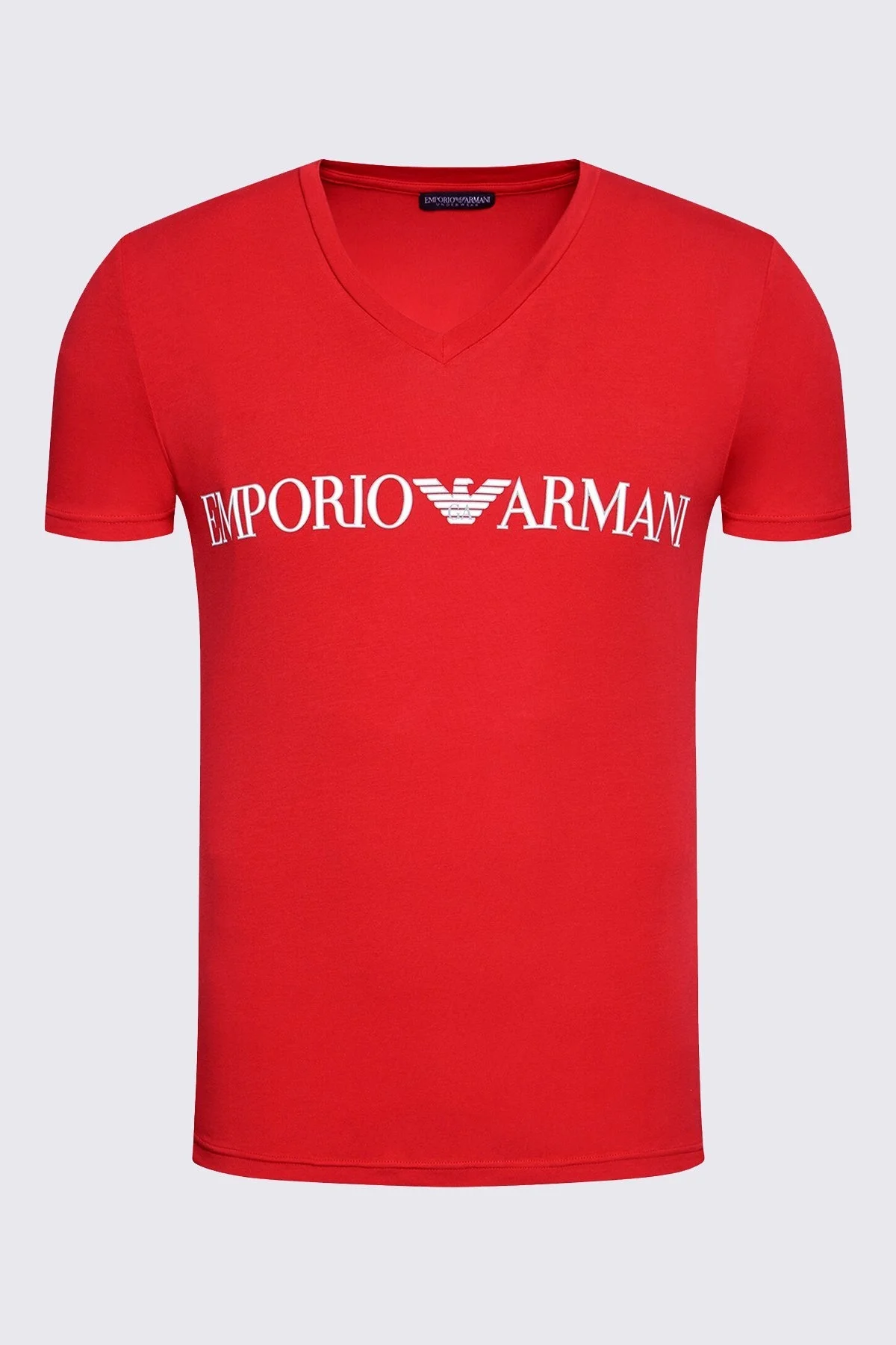 Emporio Armani Baskılı V Yaka Pamuklu Erkek T Shirt S 110810 1P516 06574 KIRMIZI - 5