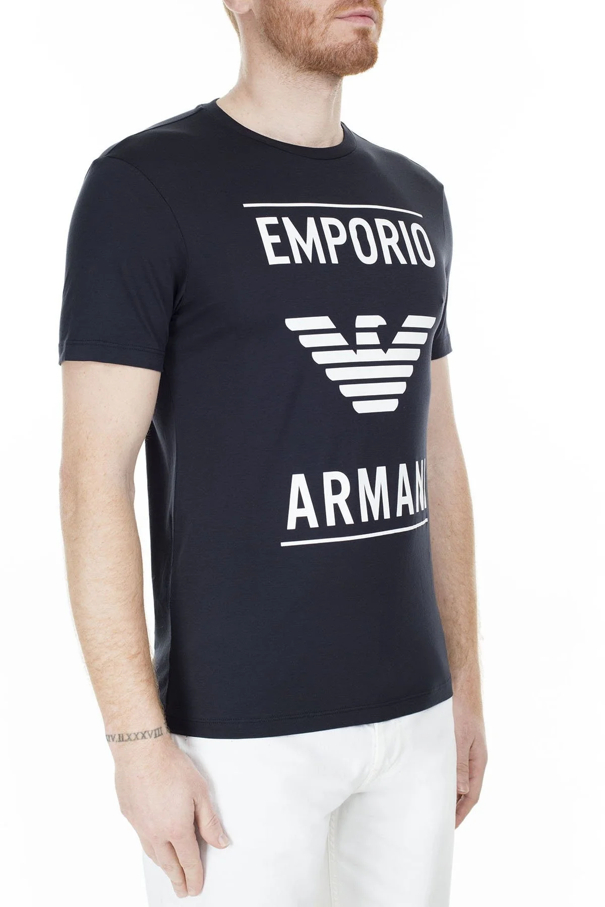 Emporio Armani Erkek T Shirt S 6G1TE7 1JNQZ 0922 LACİVERT - 4