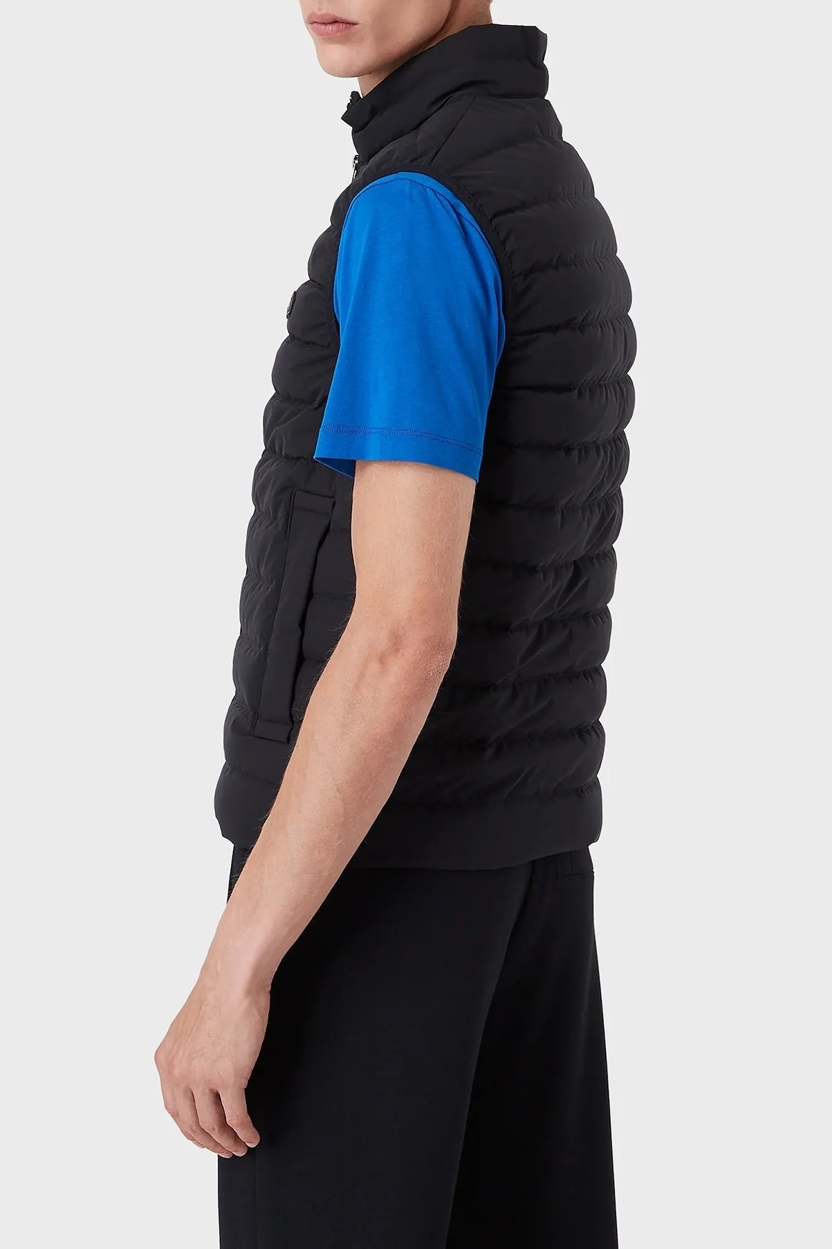 Emporio Armani Suya ve Soğuğa Karşı Dayanıklı Dik Yaka Slim Fit Şişme Erkek Yelek 8N1BQ1 1NLRZ 0920 LACİVERT - 3