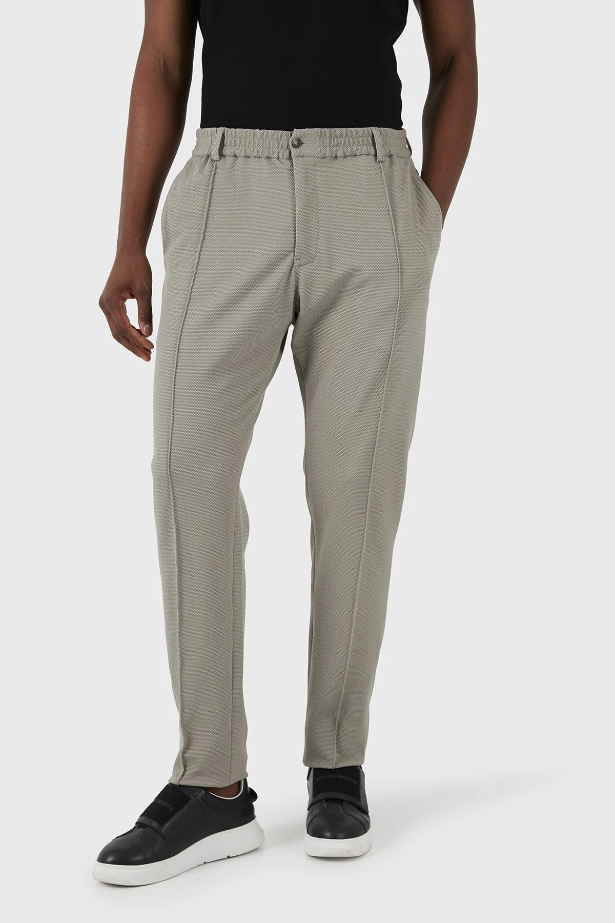 Emporio Armani Esnek Regular Fit Düz Paça Çımalı Erkek Pantolon E31P59 F1733 627 HAKİ - 3