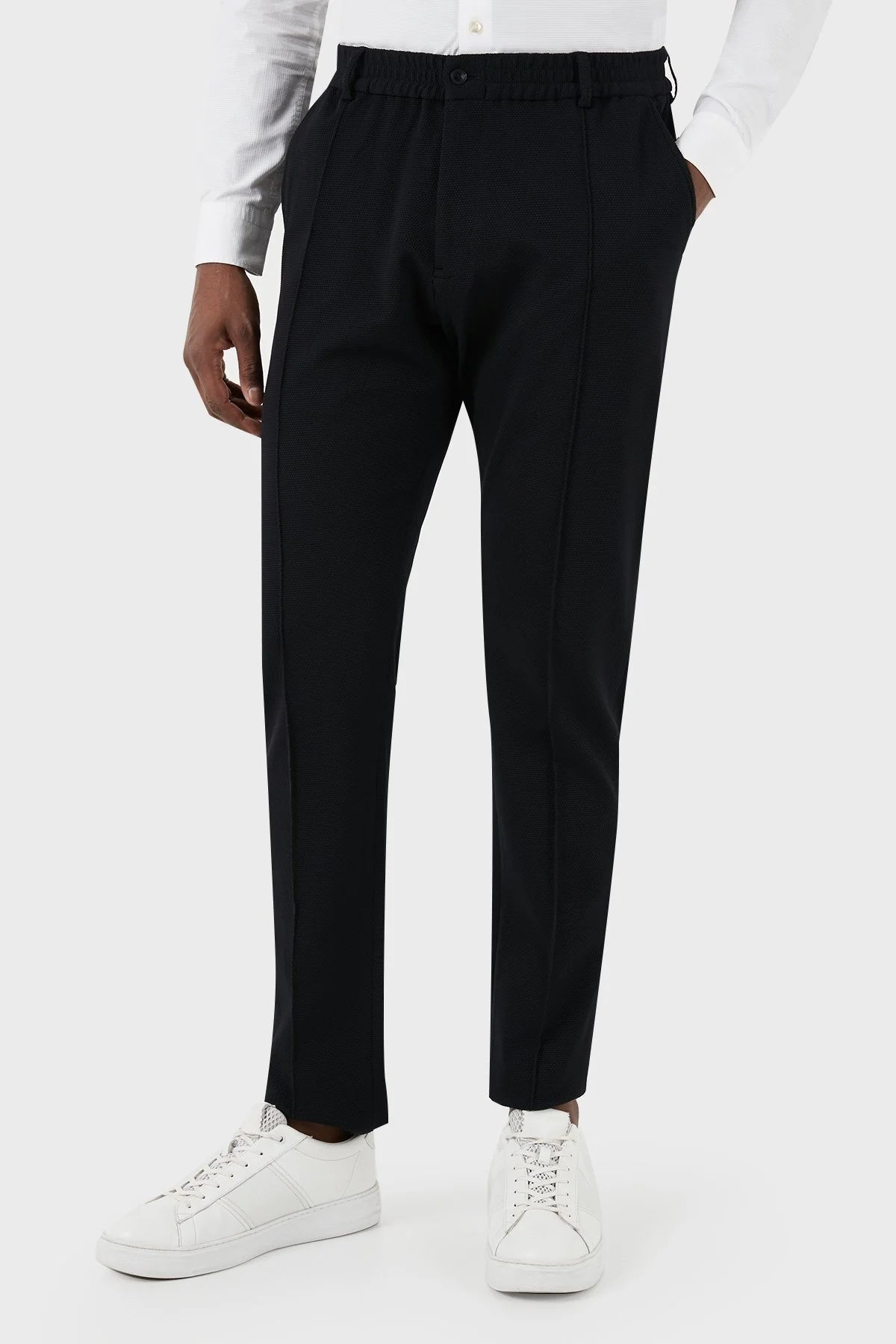 Emporio Armani Esnek Regular Fit Düz Paça Çımalı Erkek Pantolon E31P59 F1733 999 SİYAH - 1