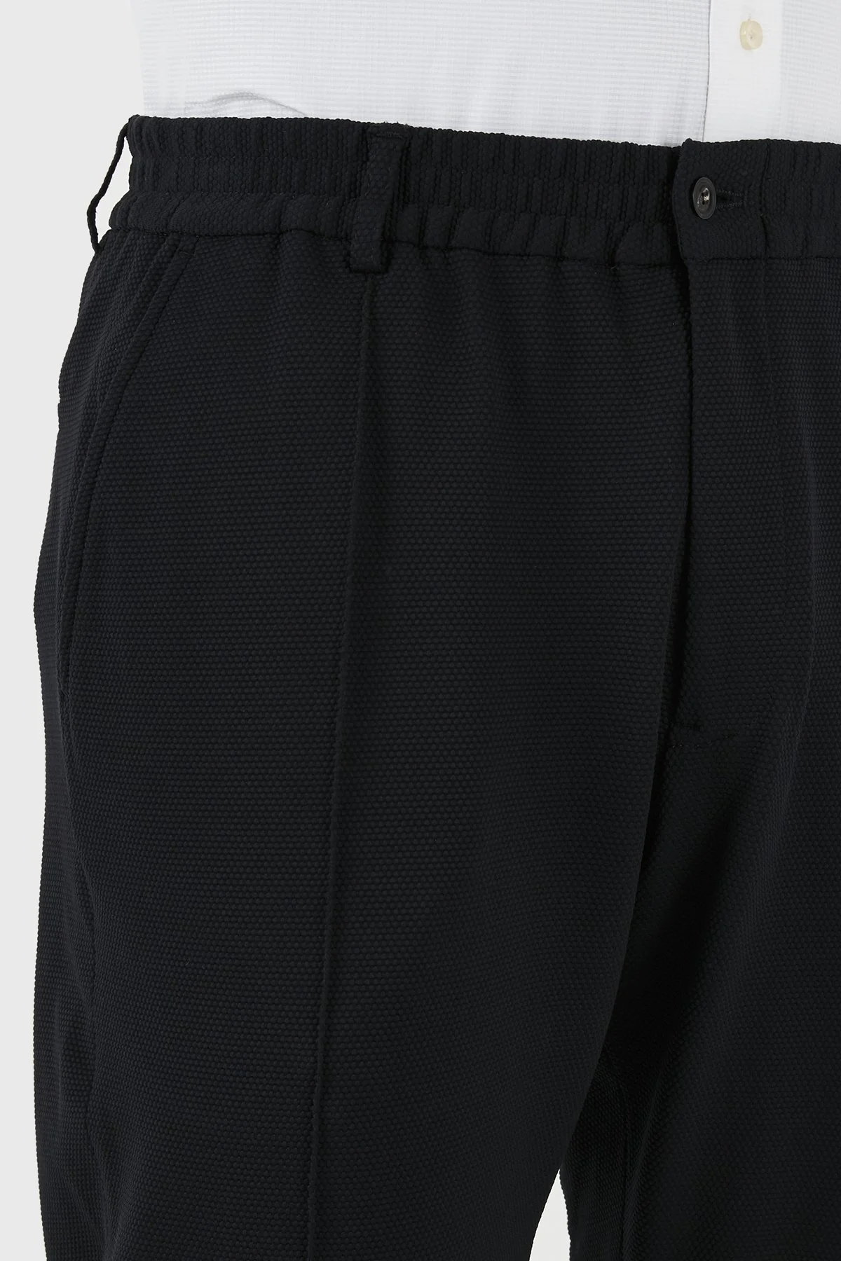 Emporio Armani Esnek Regular Fit Düz Paça Çımalı Erkek Pantolon E31P59 F1733 999 SİYAH - 5