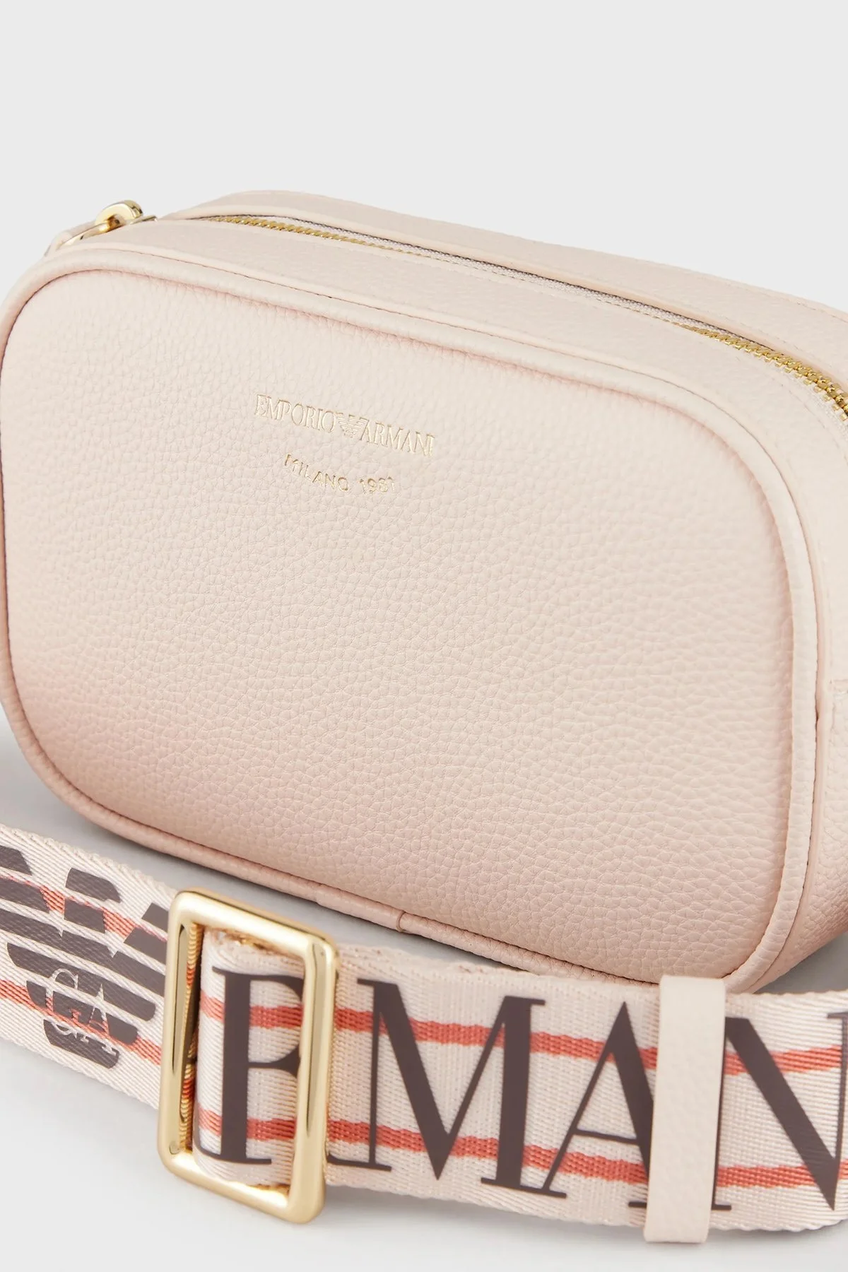 Emporio Armani Fermuarlı Ayarlanabilir Omuz Askılı Bayan Çanta Y3H276 YFO5B 88820 PUDRA - 6