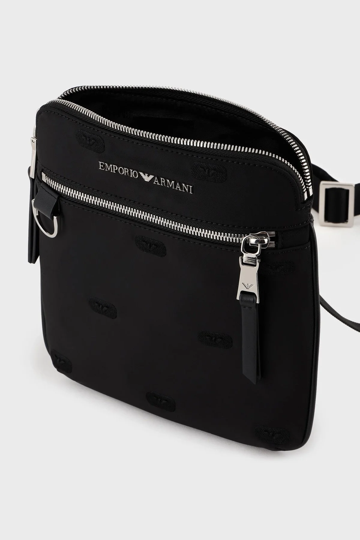 Emporio Armani Fermuarlı Ayarlanabilir Omuz Askılı Erkek Çanta Y4M396 Y726E 80001 SİYAH - 4