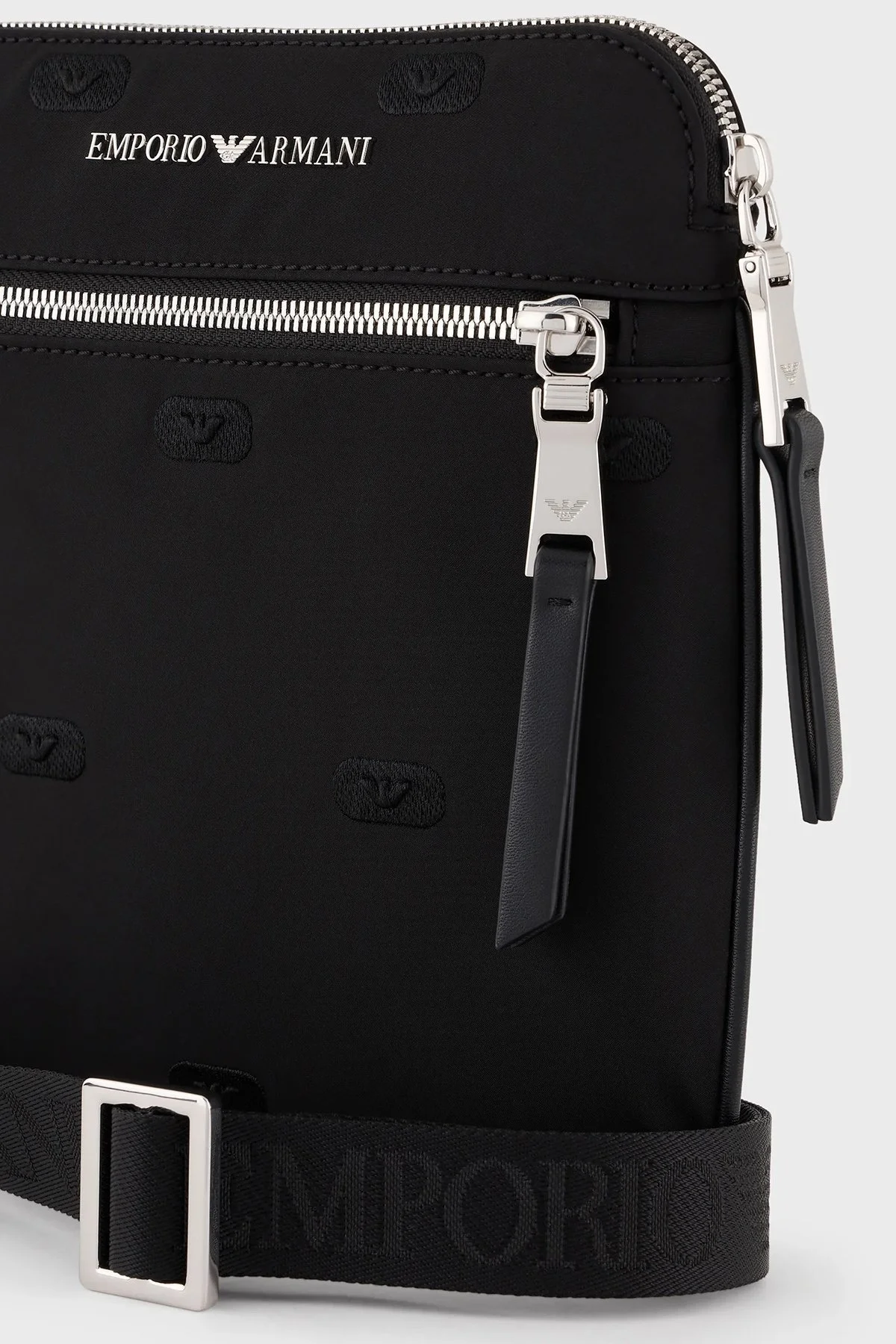 Emporio Armani Fermuarlı Ayarlanabilir Omuz Askılı Erkek Çanta Y4M396 Y726E 80001 SİYAH - 5