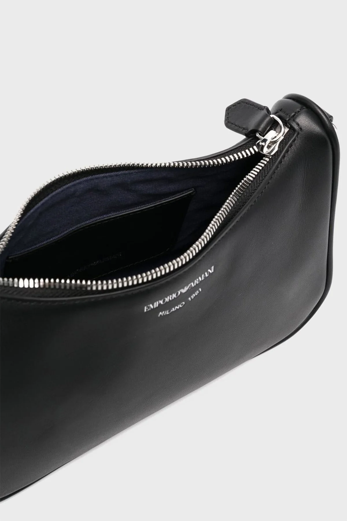 Emporio Armani Fermuarlı Çıkarılabilir Askılı Hakiki Deri Bayan Çanta Y3H293 Y478E 80001 SİYAH - 5