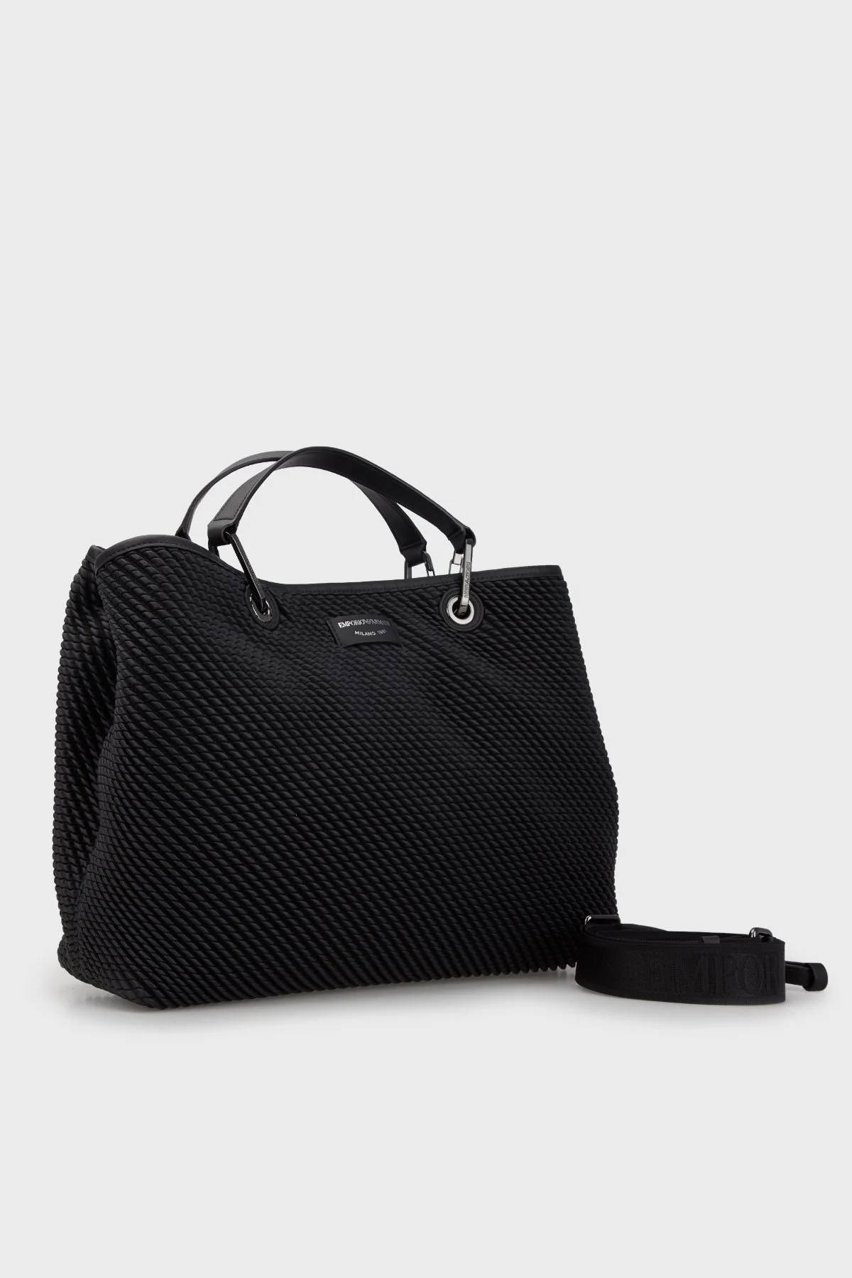 Emporio Armani Fermuarlı Çıkarılabilir Omuz Askılı Bayan Çanta Y3D165 YVZ9I 80001 SİYAH - 2