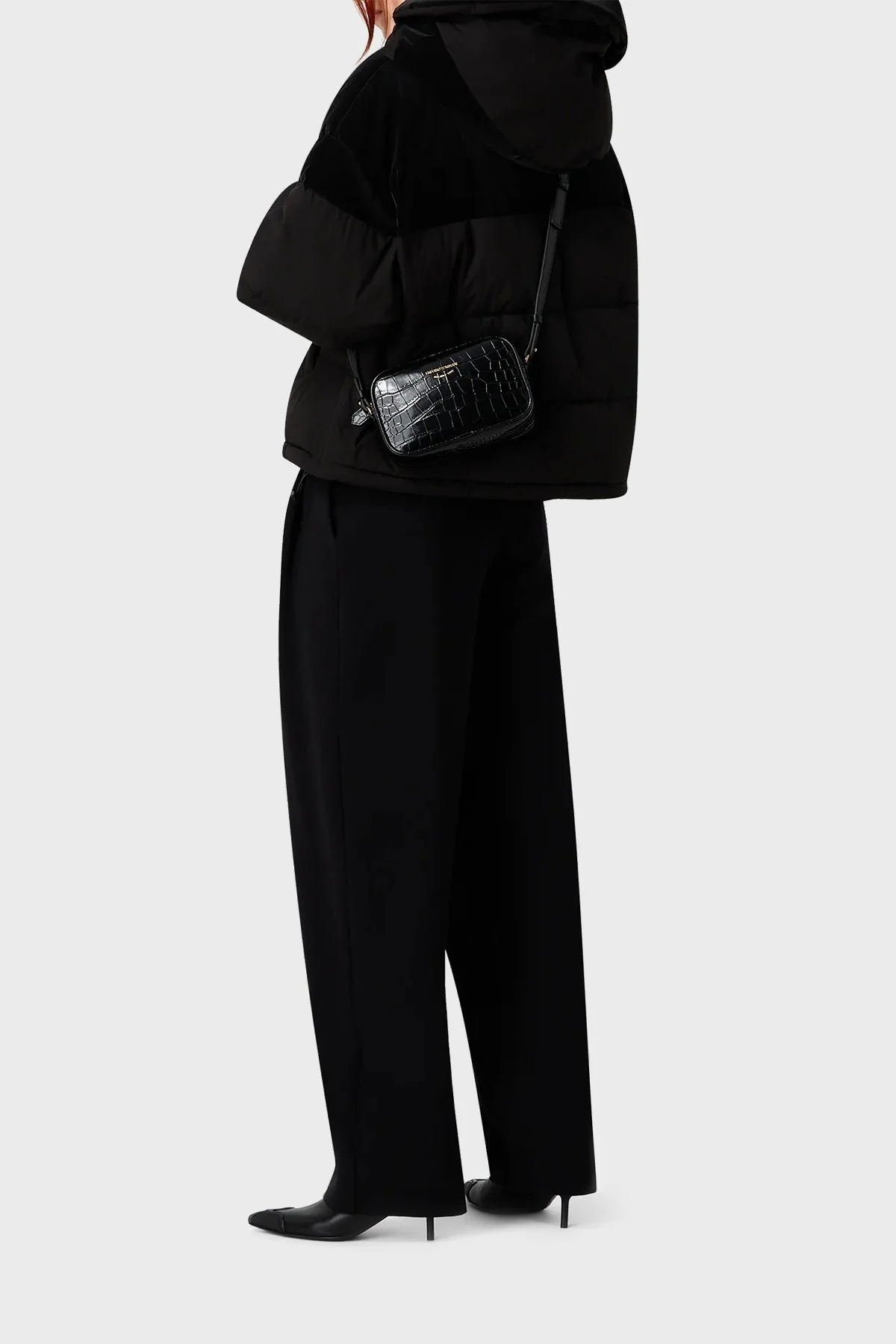 Emporio Armani Fermuarlı Çıkarılabilir Omuz Askılı Bayan Çanta Y3H276 YFX2D 80001 SİYAH - 2