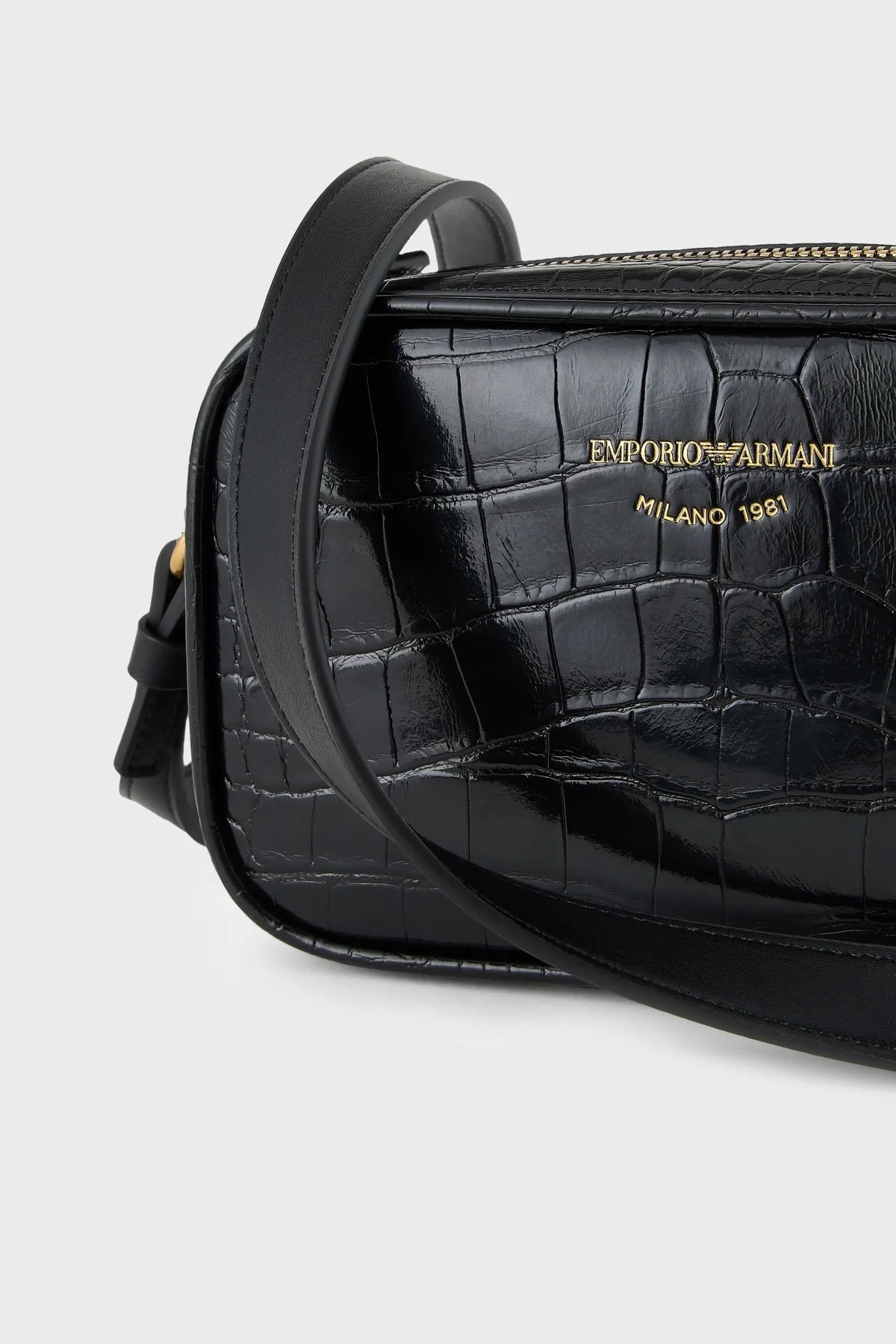 Emporio Armani Fermuarlı Çıkarılabilir Omuz Askılı Bayan Çanta Y3H276 YFX2D 80001 SİYAH - 6